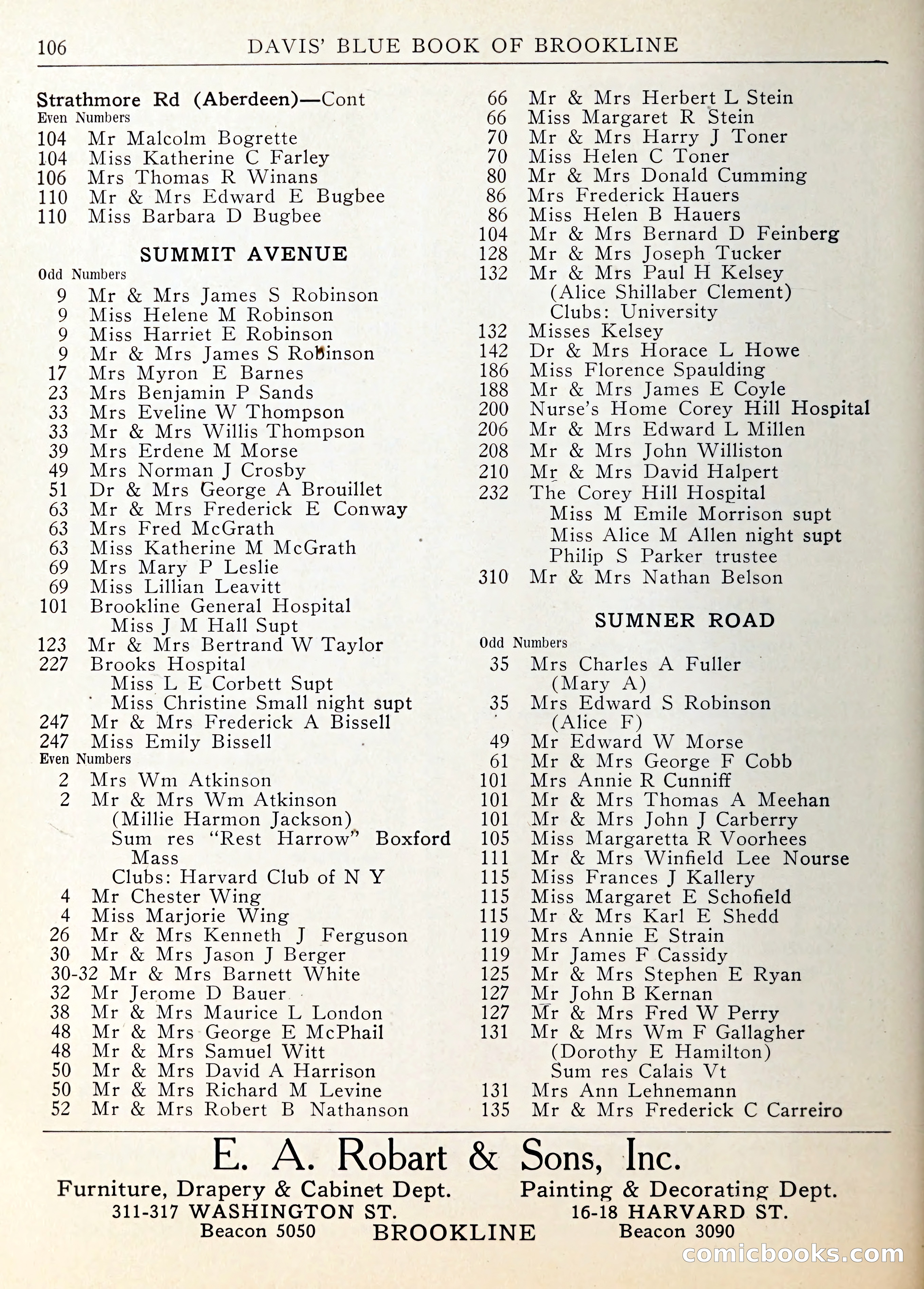 Davis' Blue Book of Brookline — page 107 of 253
