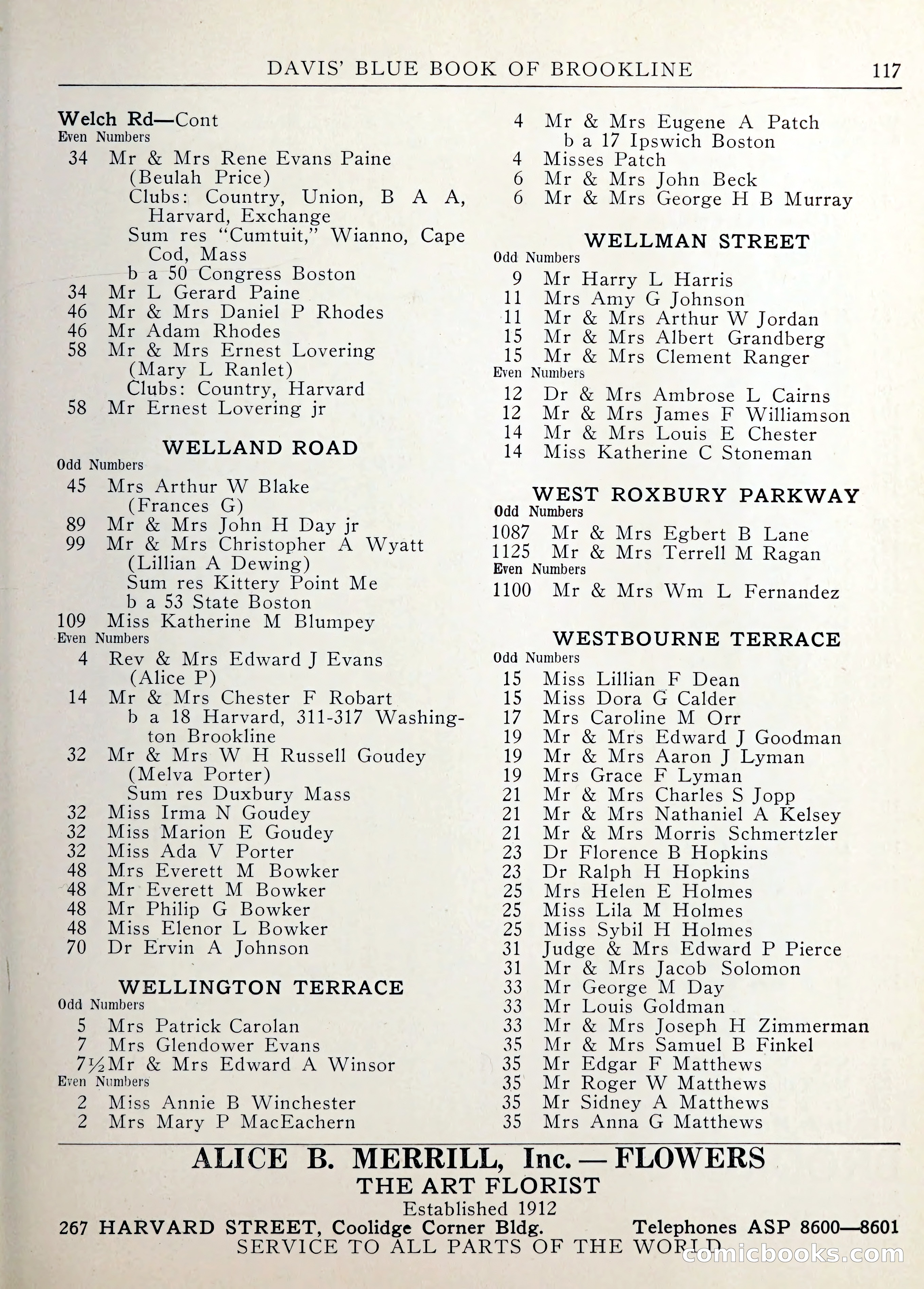 Davis' Blue Book of Brookline — page 118 of 253