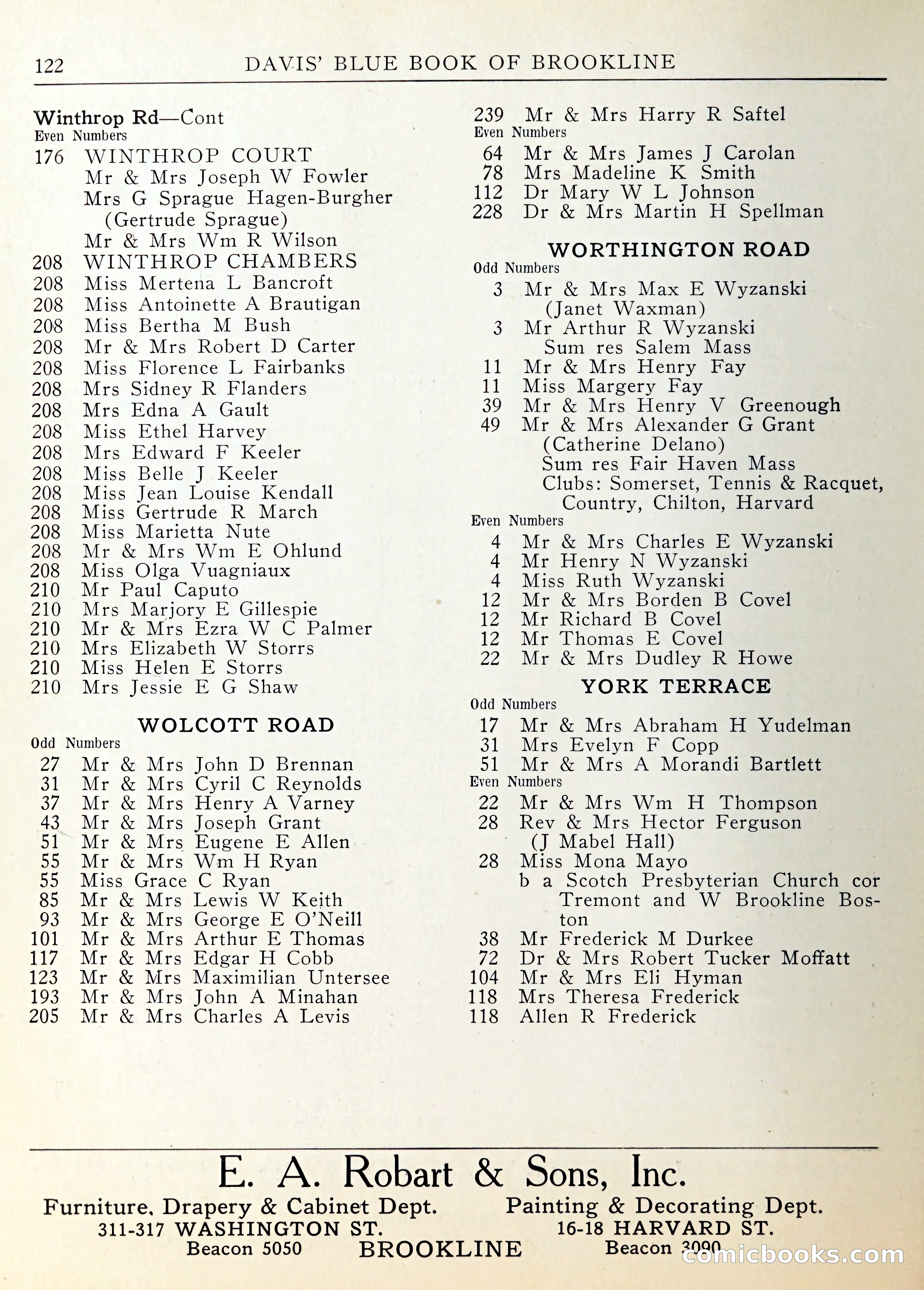 Davis' Blue Book of Brookline — page 125 of 253