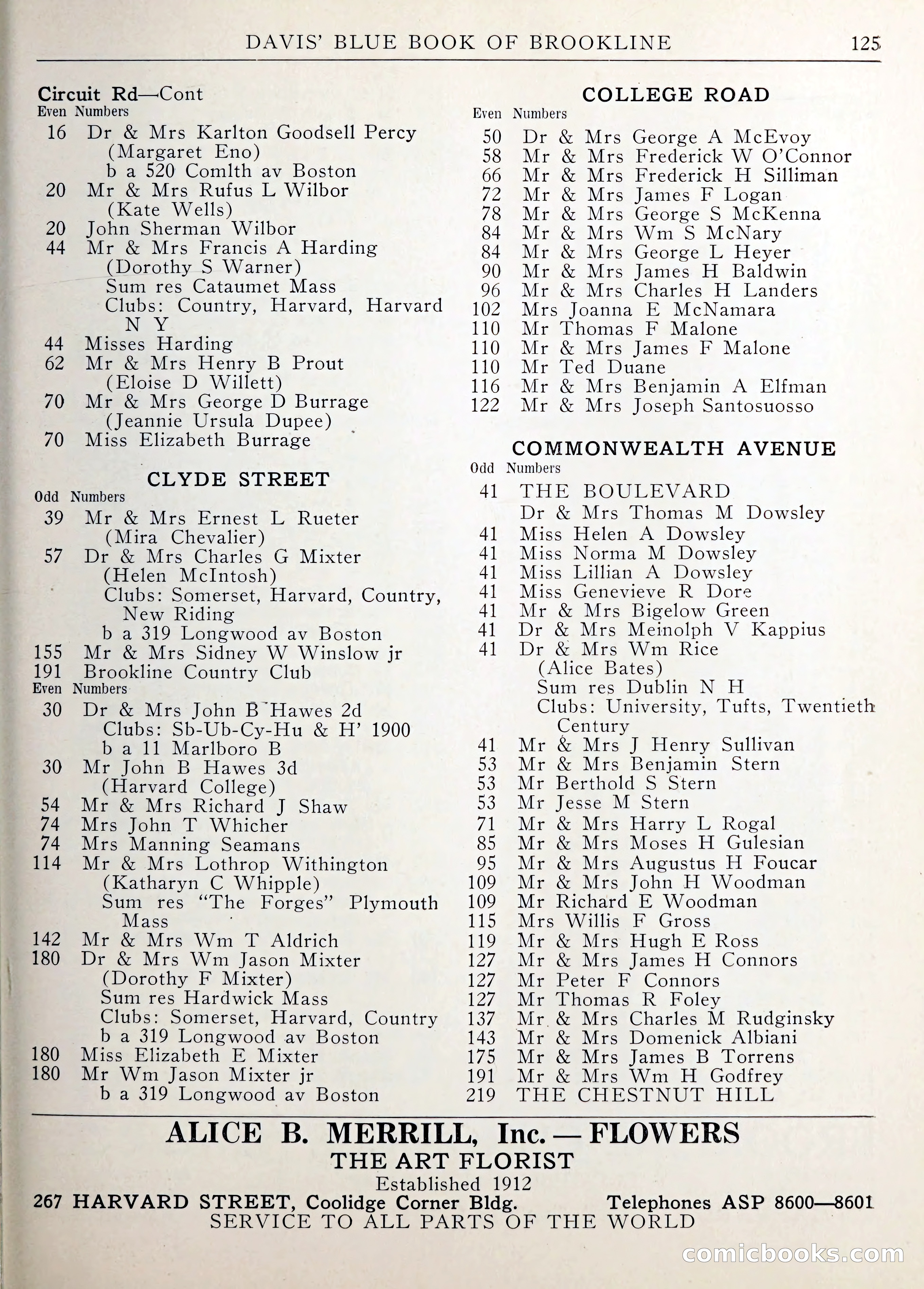 Davis' Blue Book of Brookline — page 128 of 253