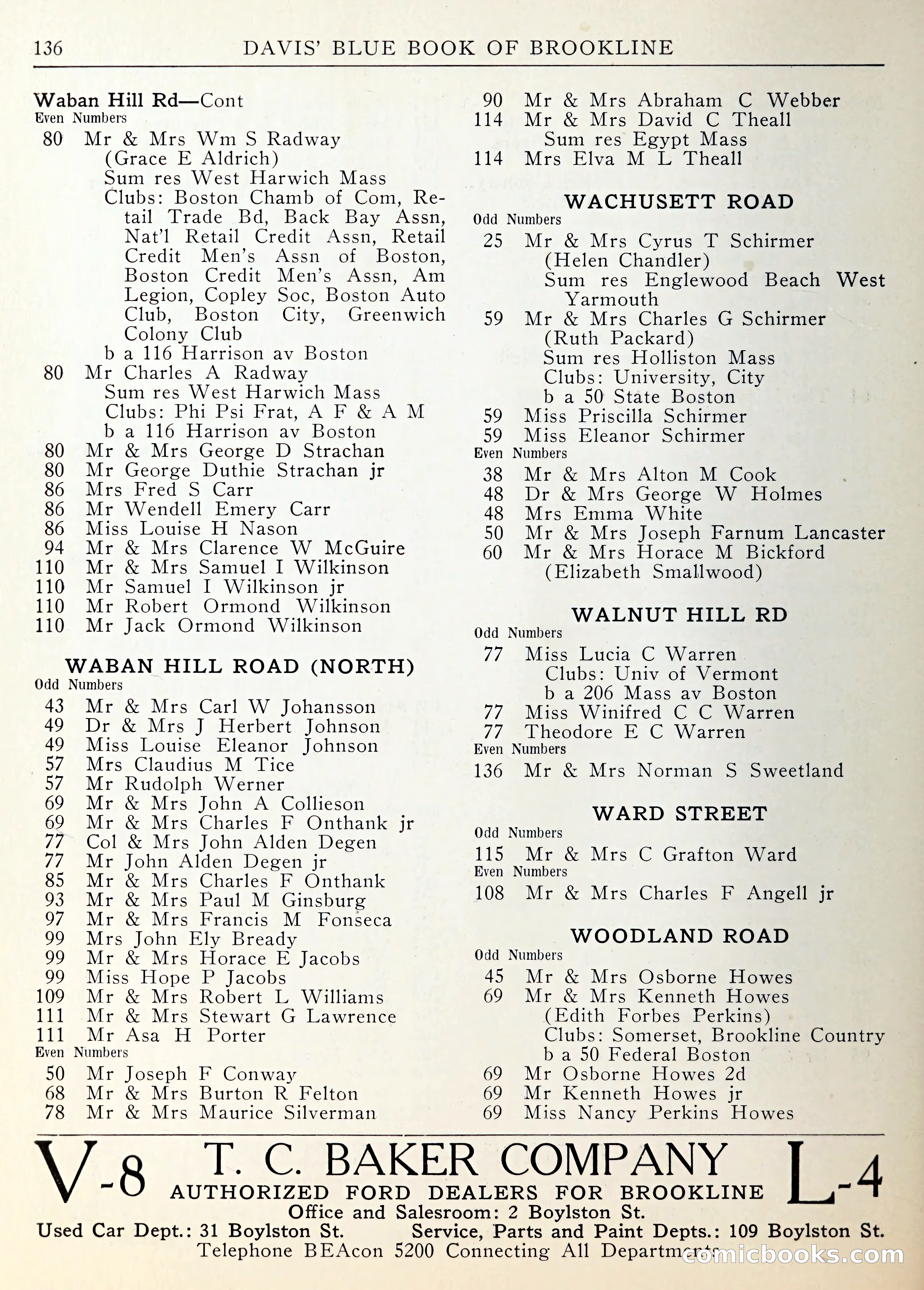Davis' Blue Book of Brookline — page 139 of 253
