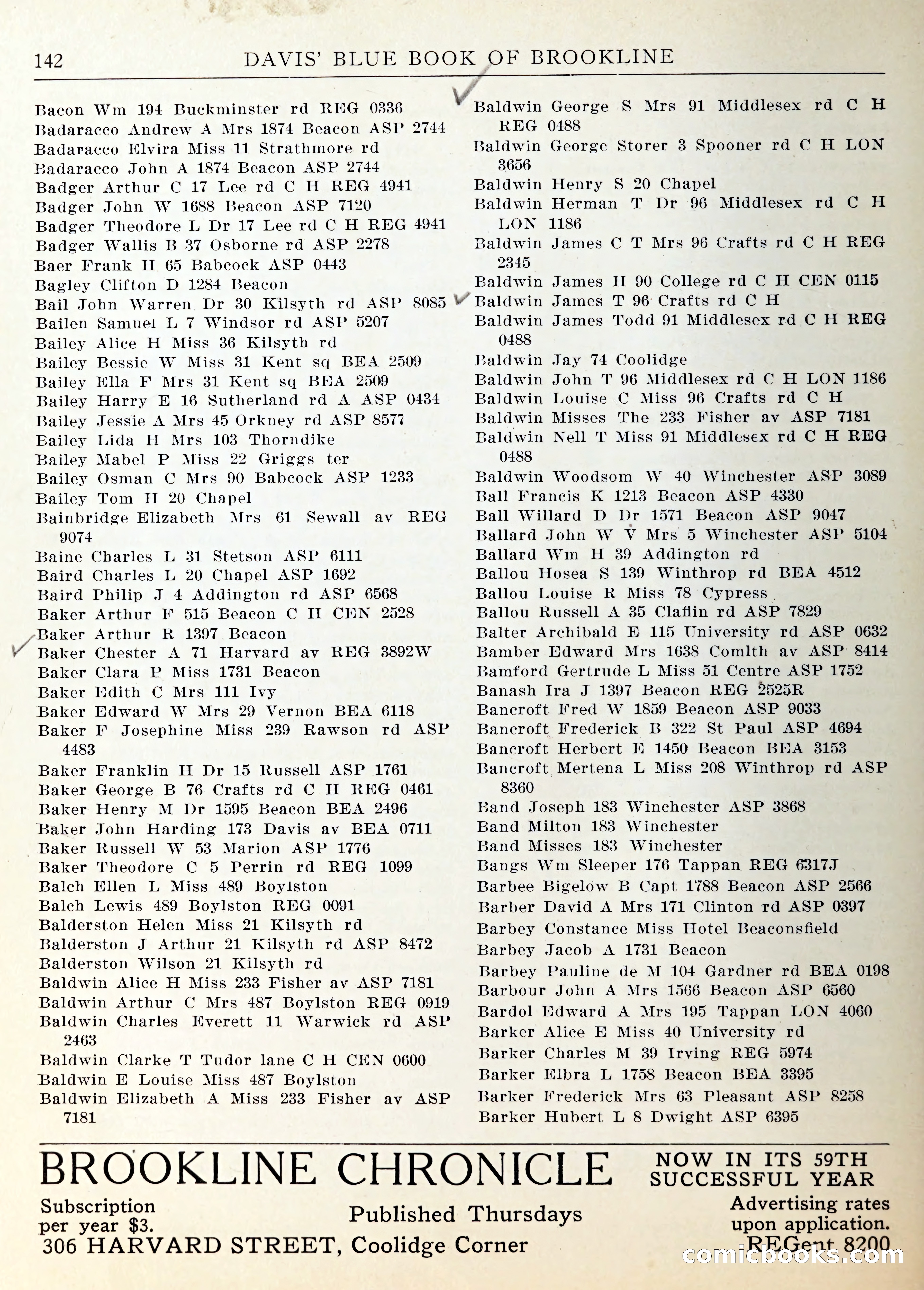 Davis' Blue Book of Brookline — page 145 of 253