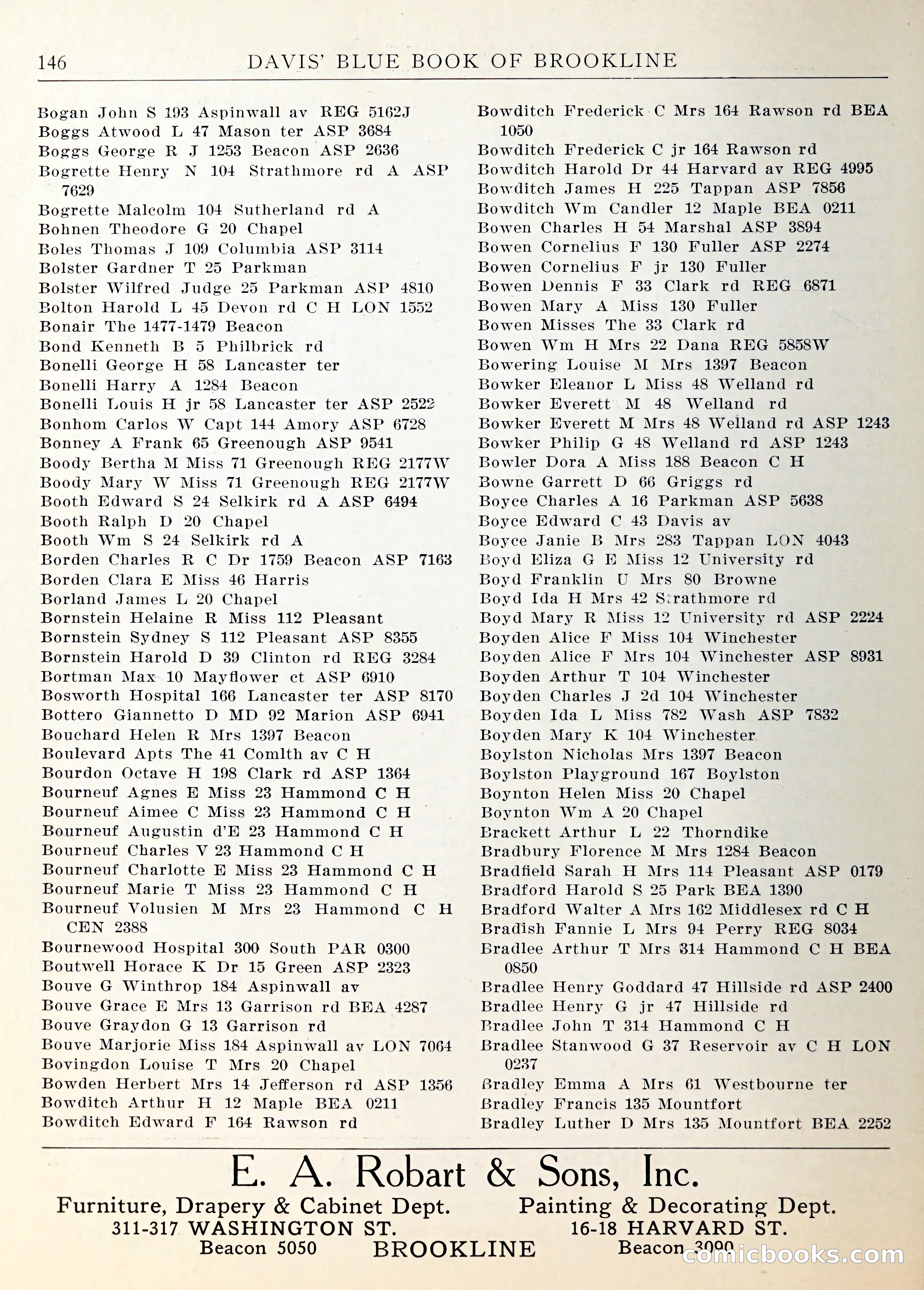 Davis' Blue Book of Brookline — page 149 of 253