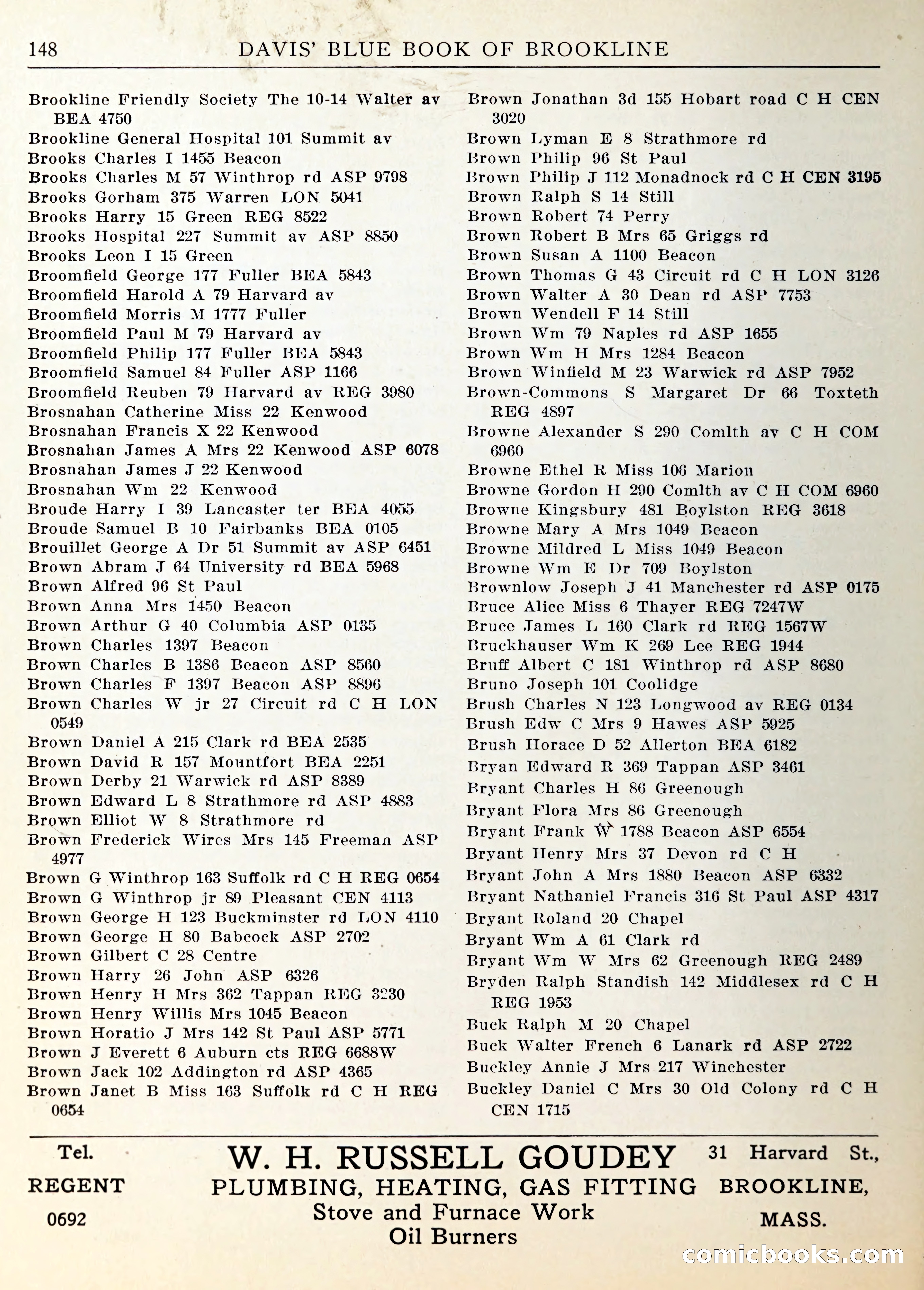 Davis' Blue Book of Brookline — page 151 of 253