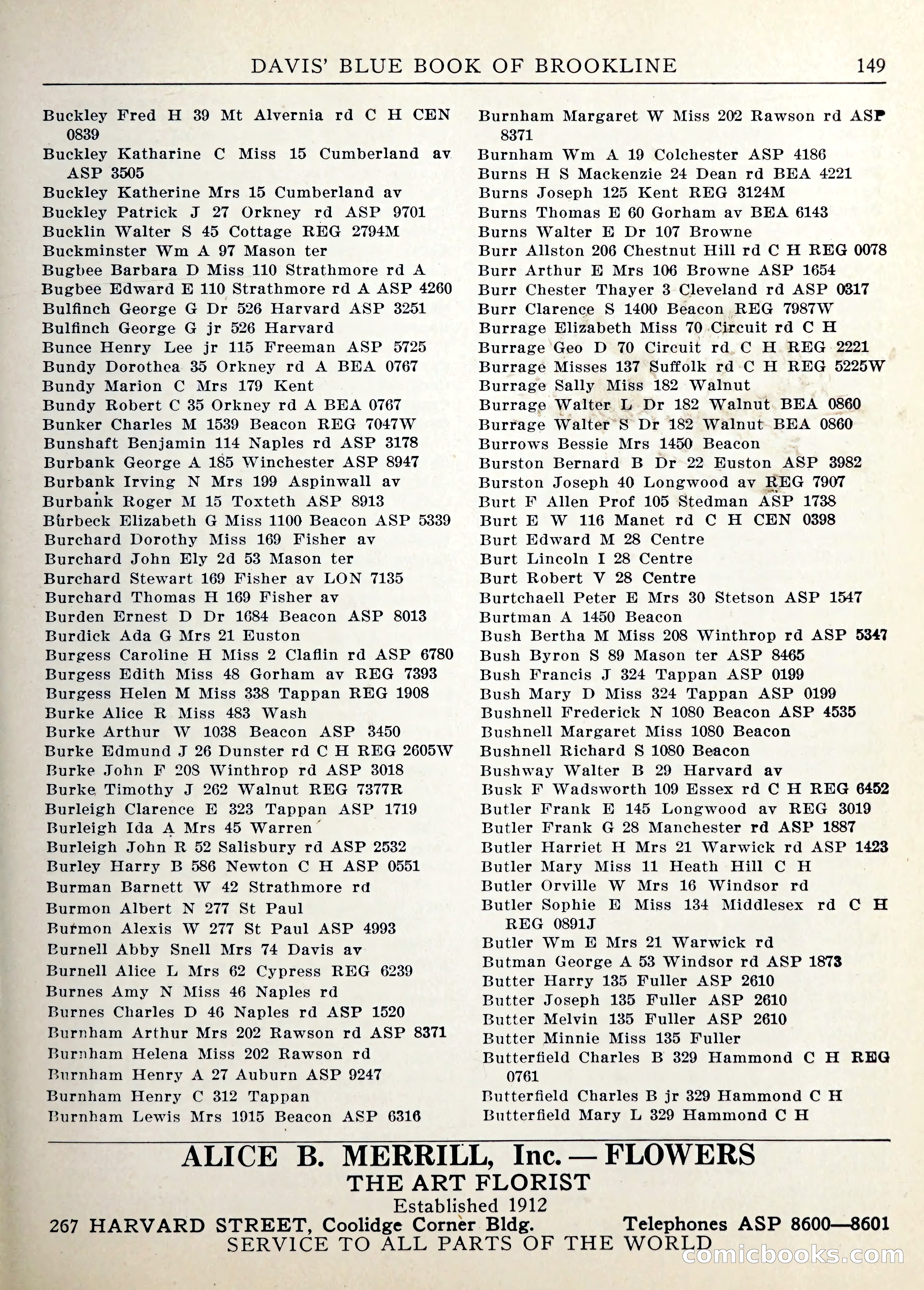 Davis' Blue Book of Brookline — page 152 of 253