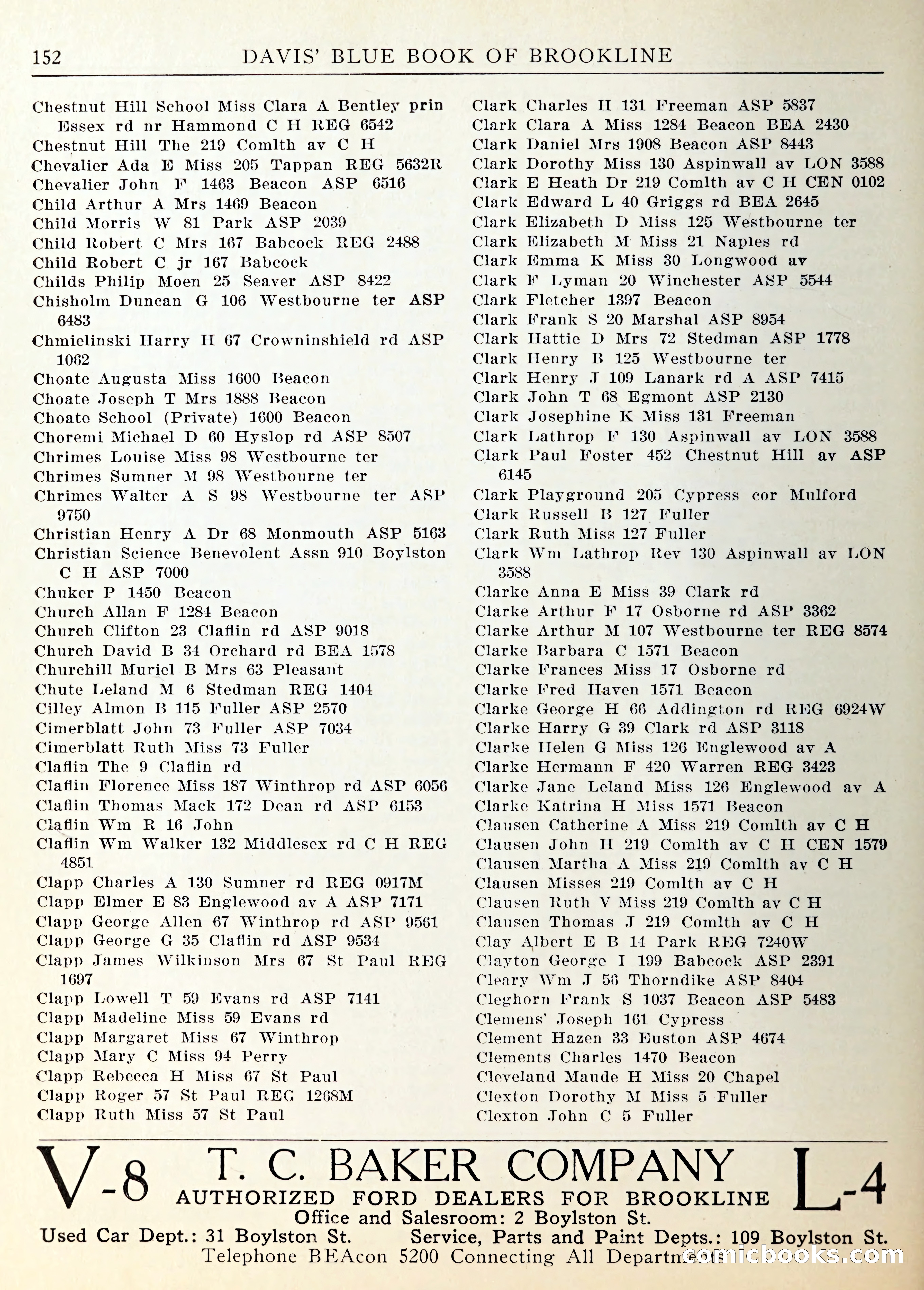Davis' Blue Book of Brookline — page 155 of 253