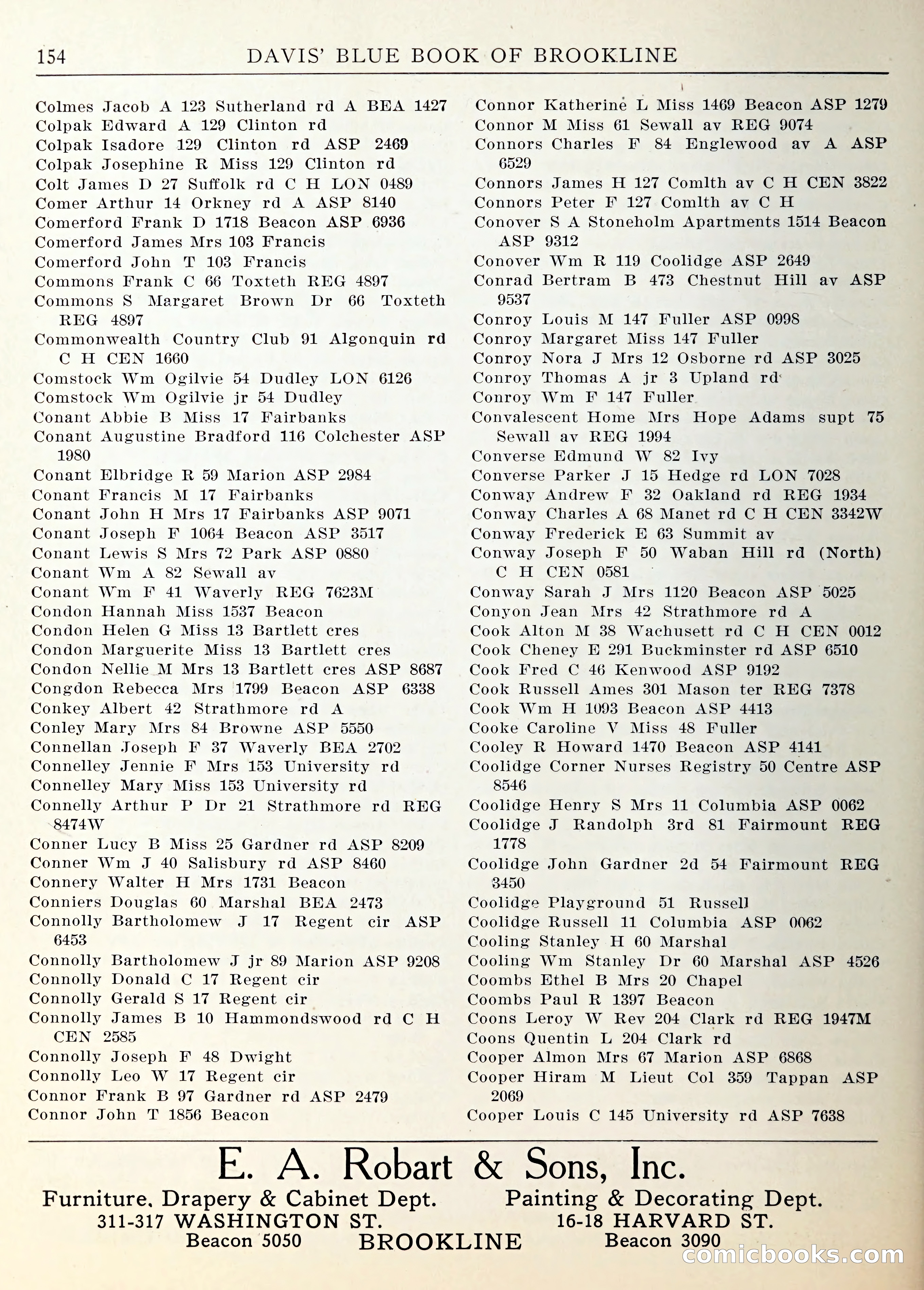Davis' Blue Book of Brookline — page 157 of 253