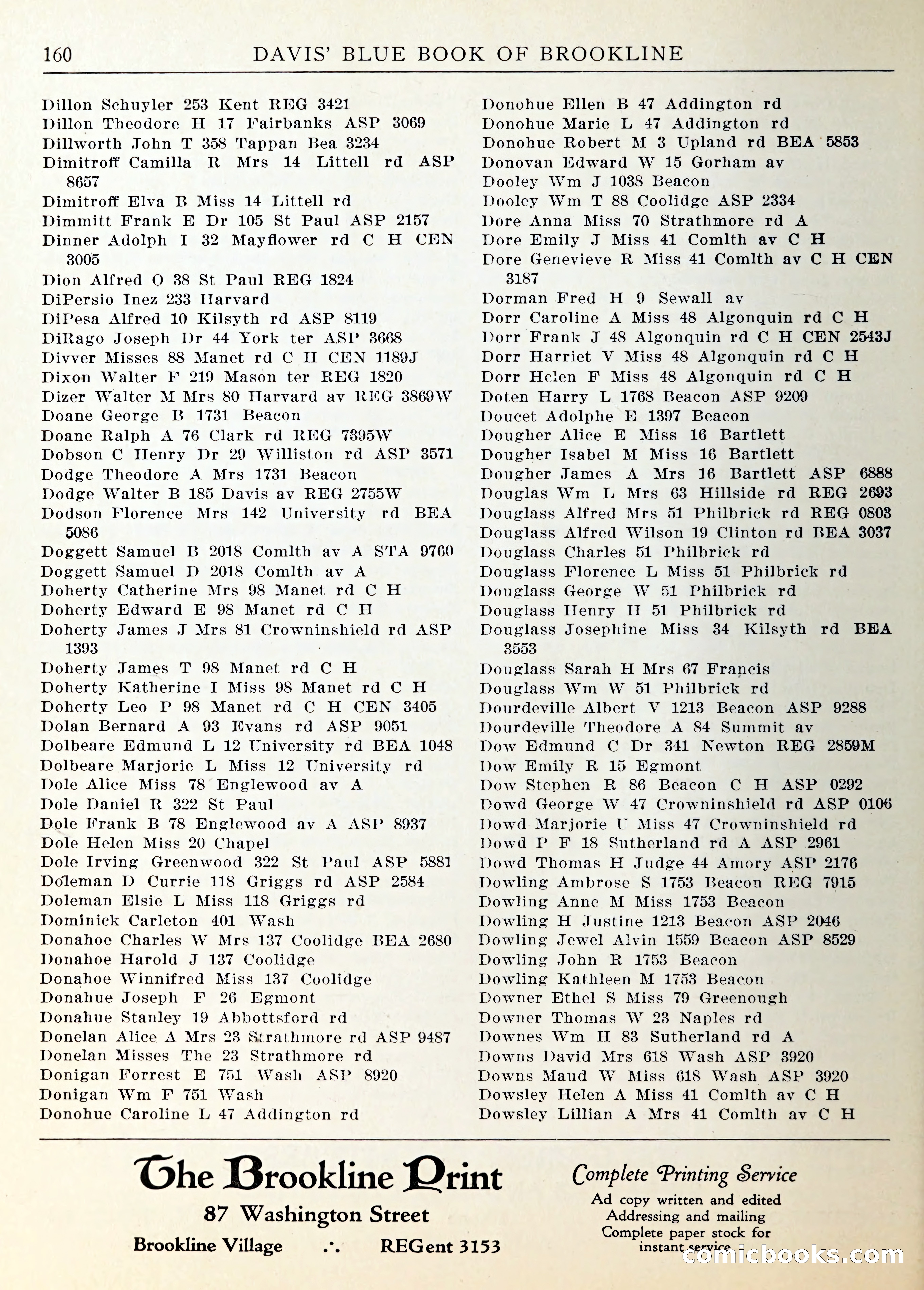 Davis' Blue Book of Brookline — page 163 of 253