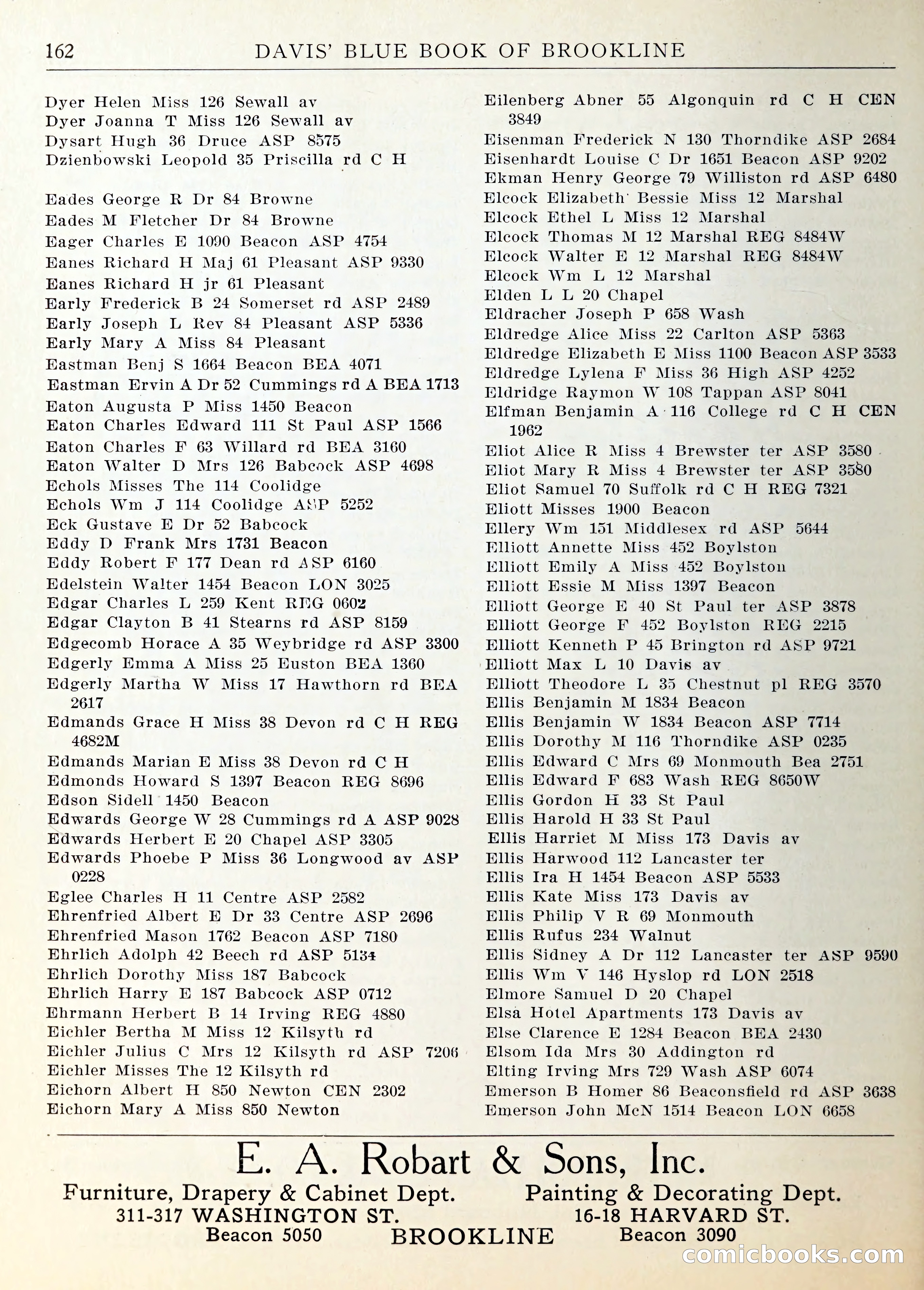 Davis' Blue Book of Brookline — page 165 of 253