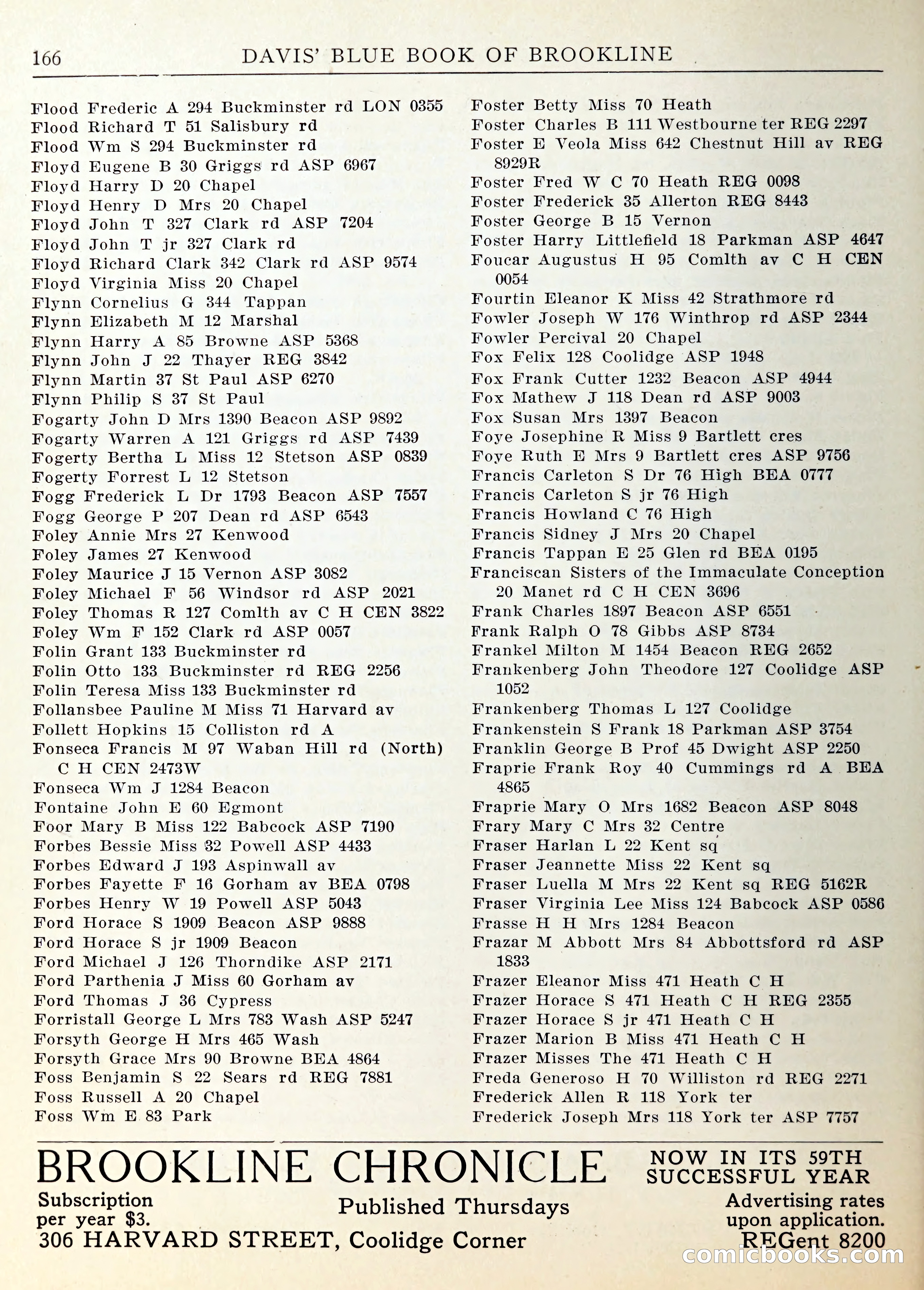 Davis' Blue Book of Brookline — page 169 of 253