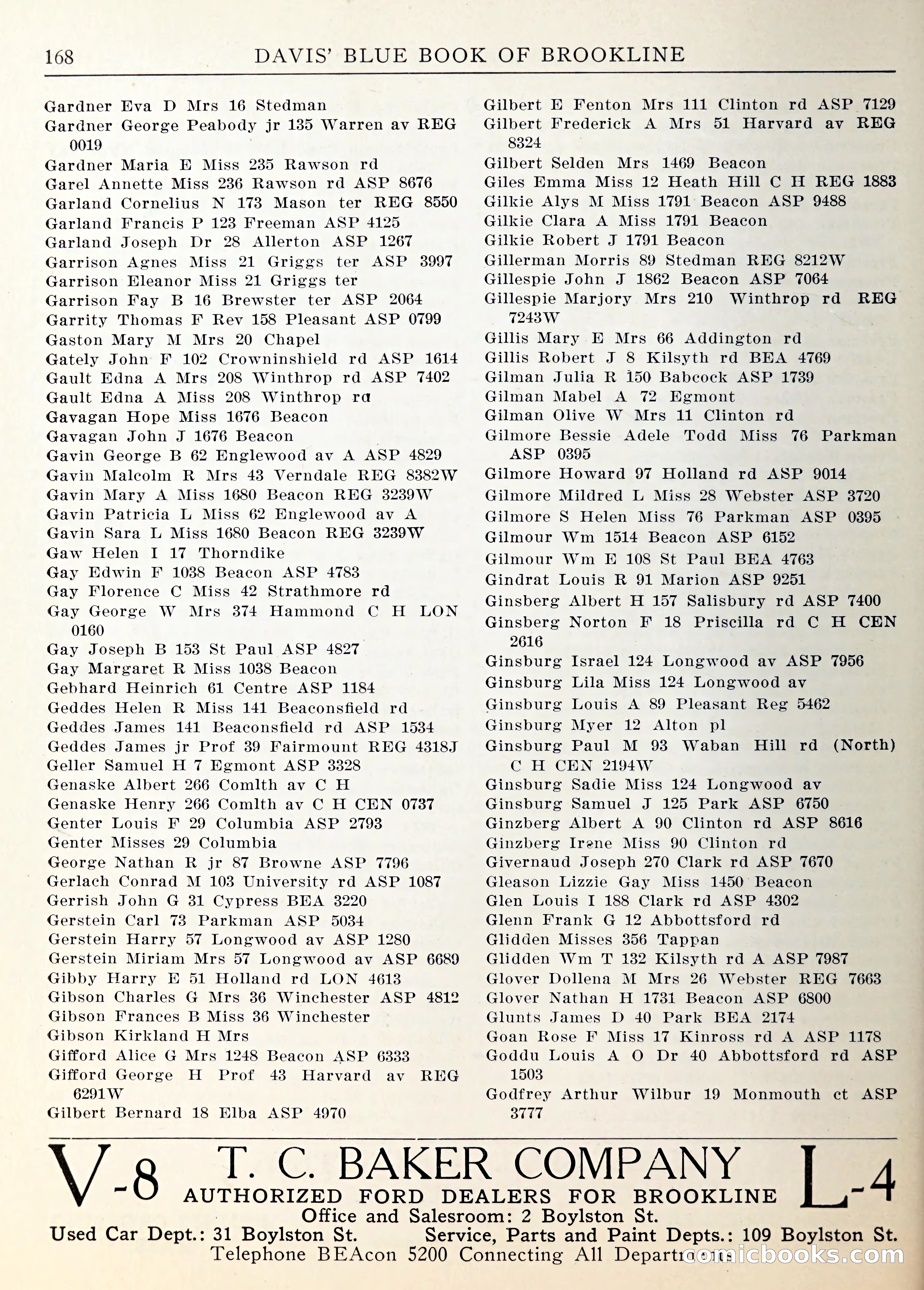 Davis' Blue Book of Brookline — page 171 of 253