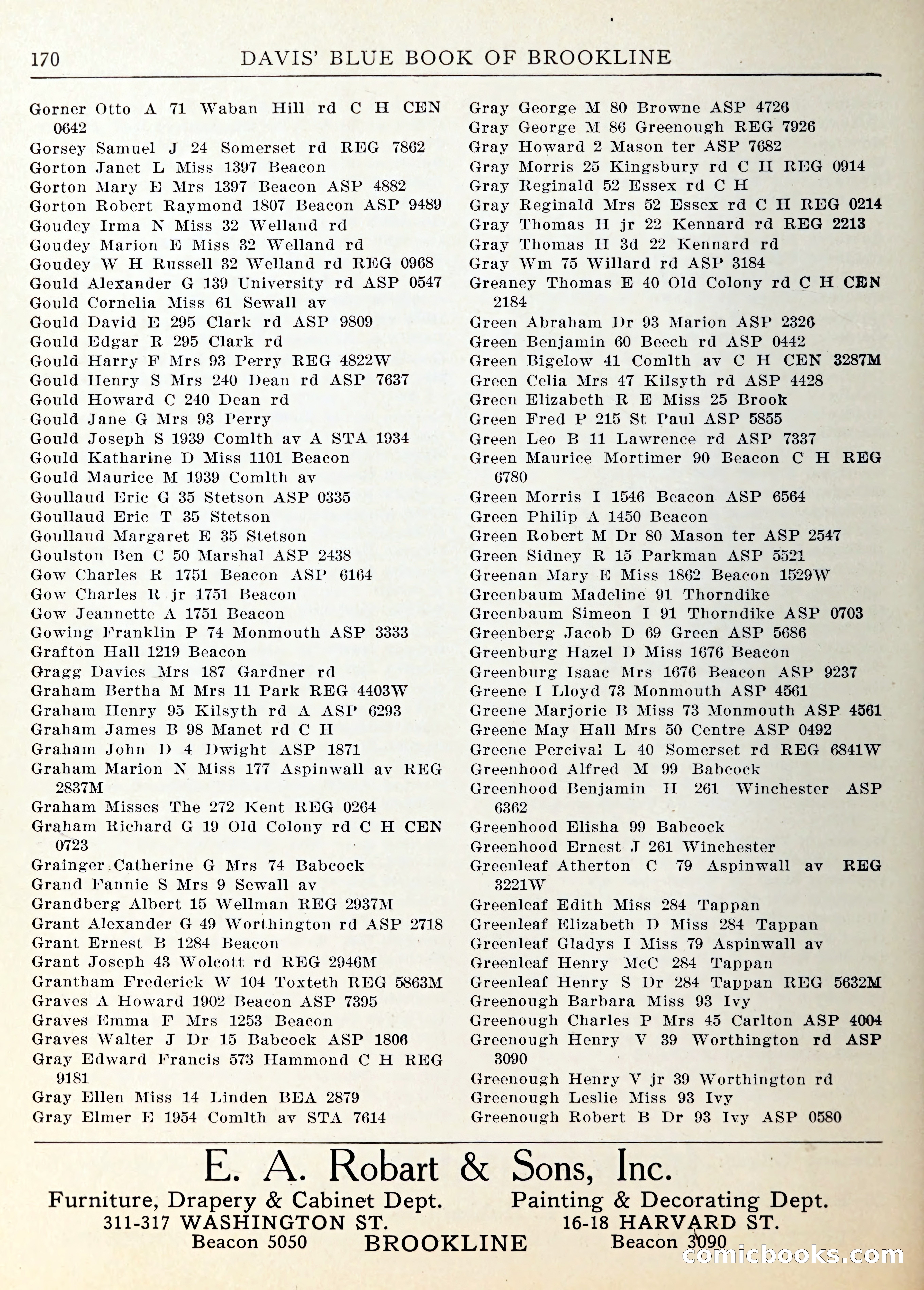 Davis' Blue Book of Brookline — page 173 of 253