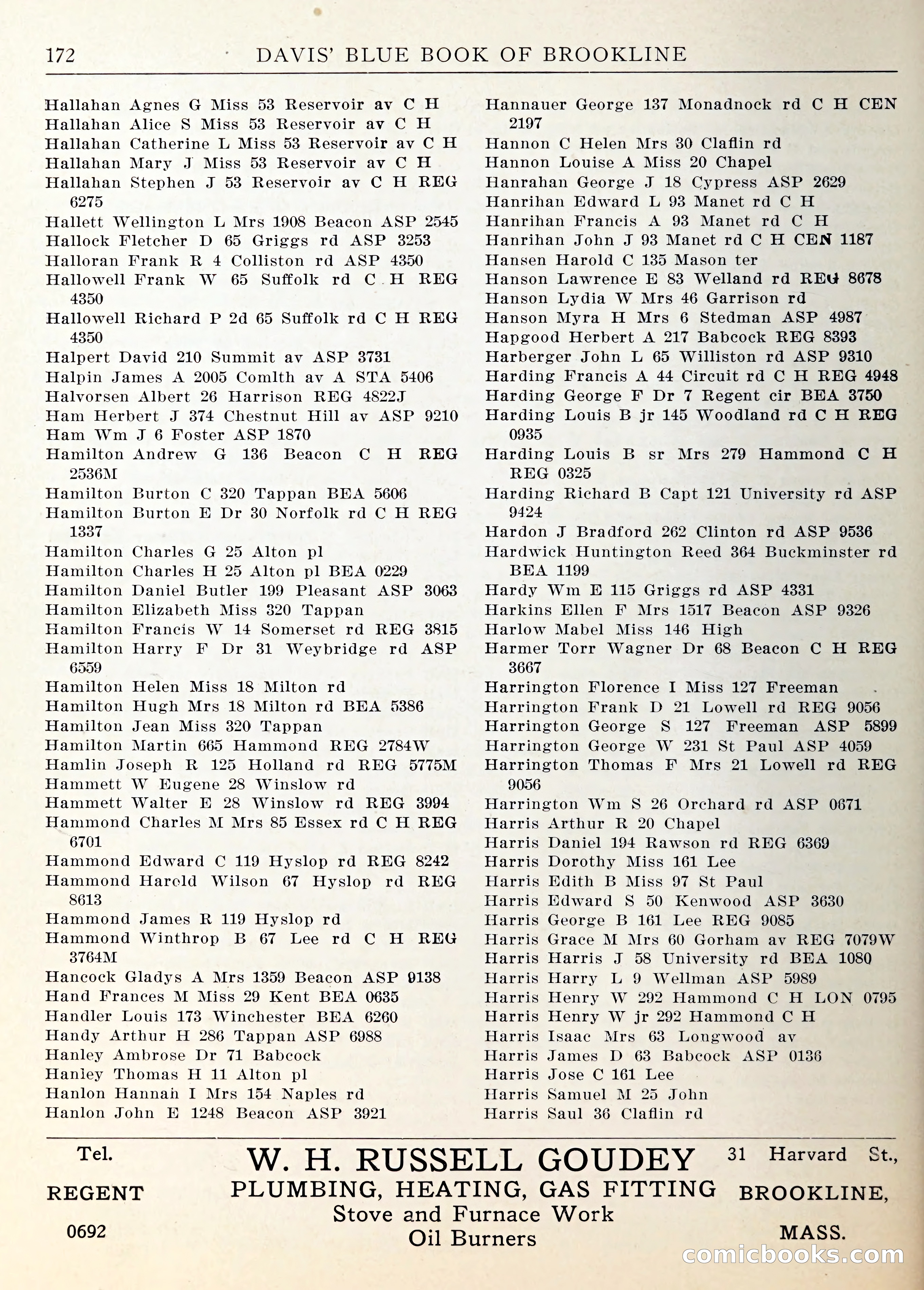 Davis' Blue Book of Brookline — page 175 of 253