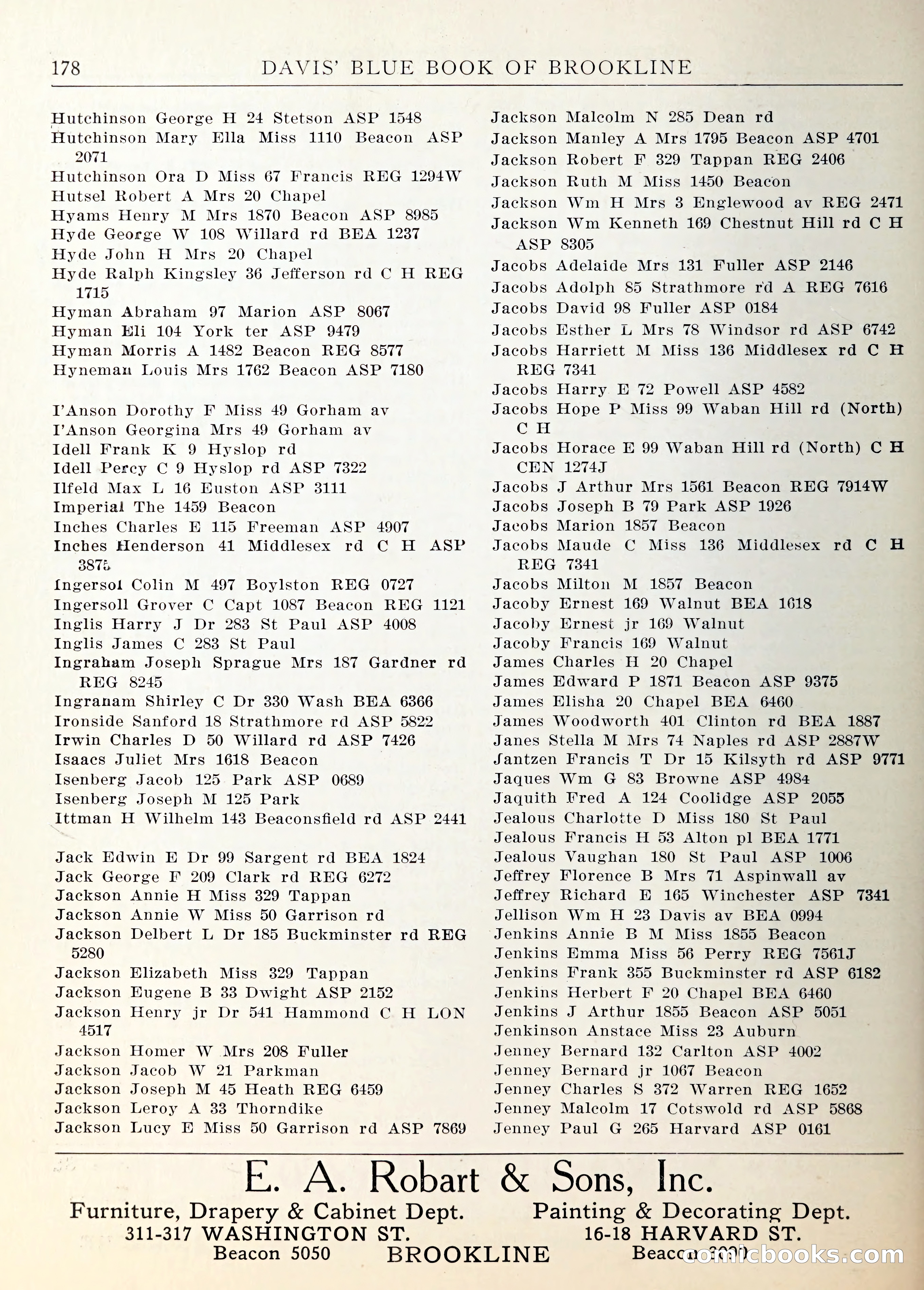 Davis' Blue Book of Brookline — page 181 of 253