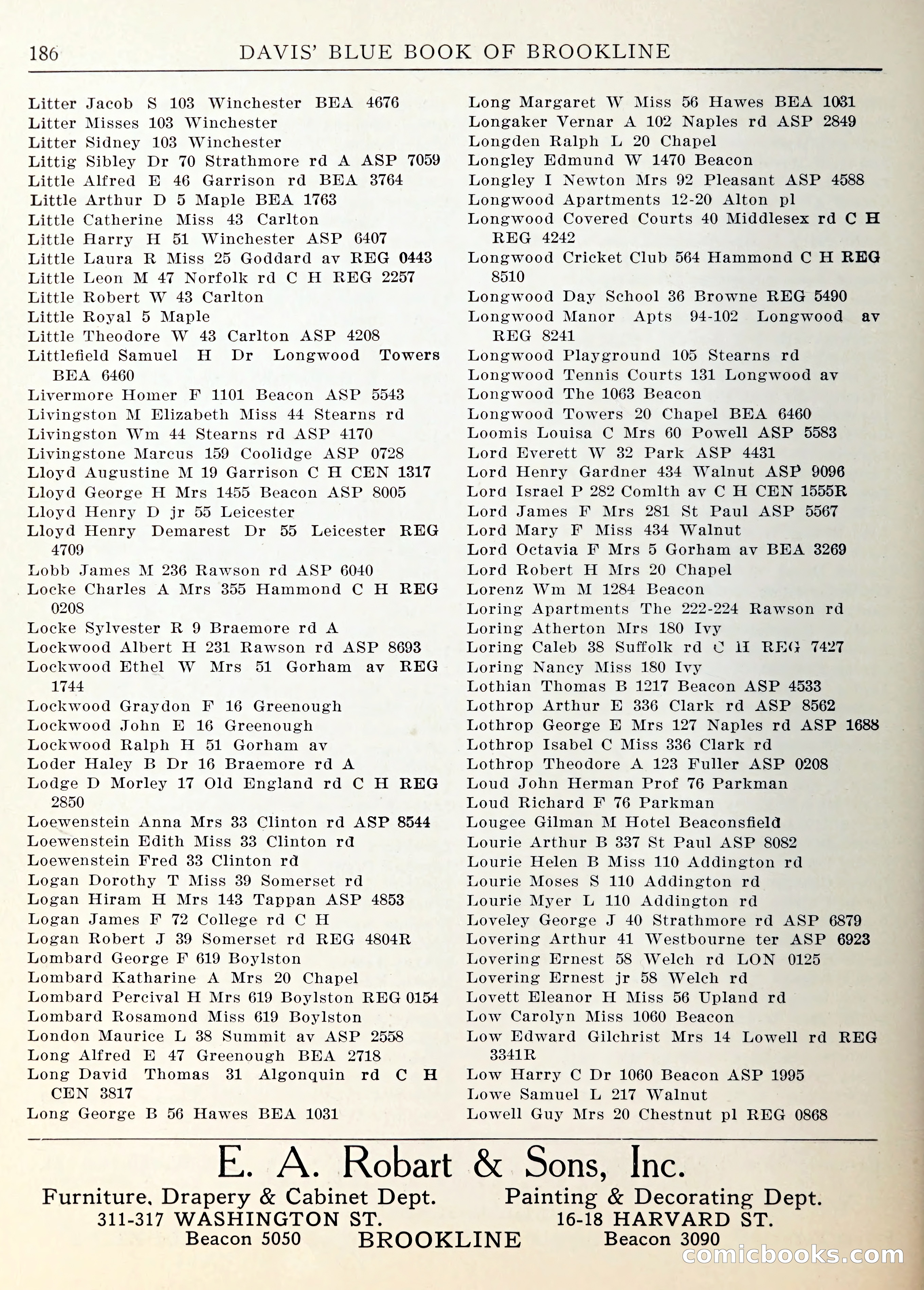 Davis' Blue Book of Brookline — page 189 of 253
