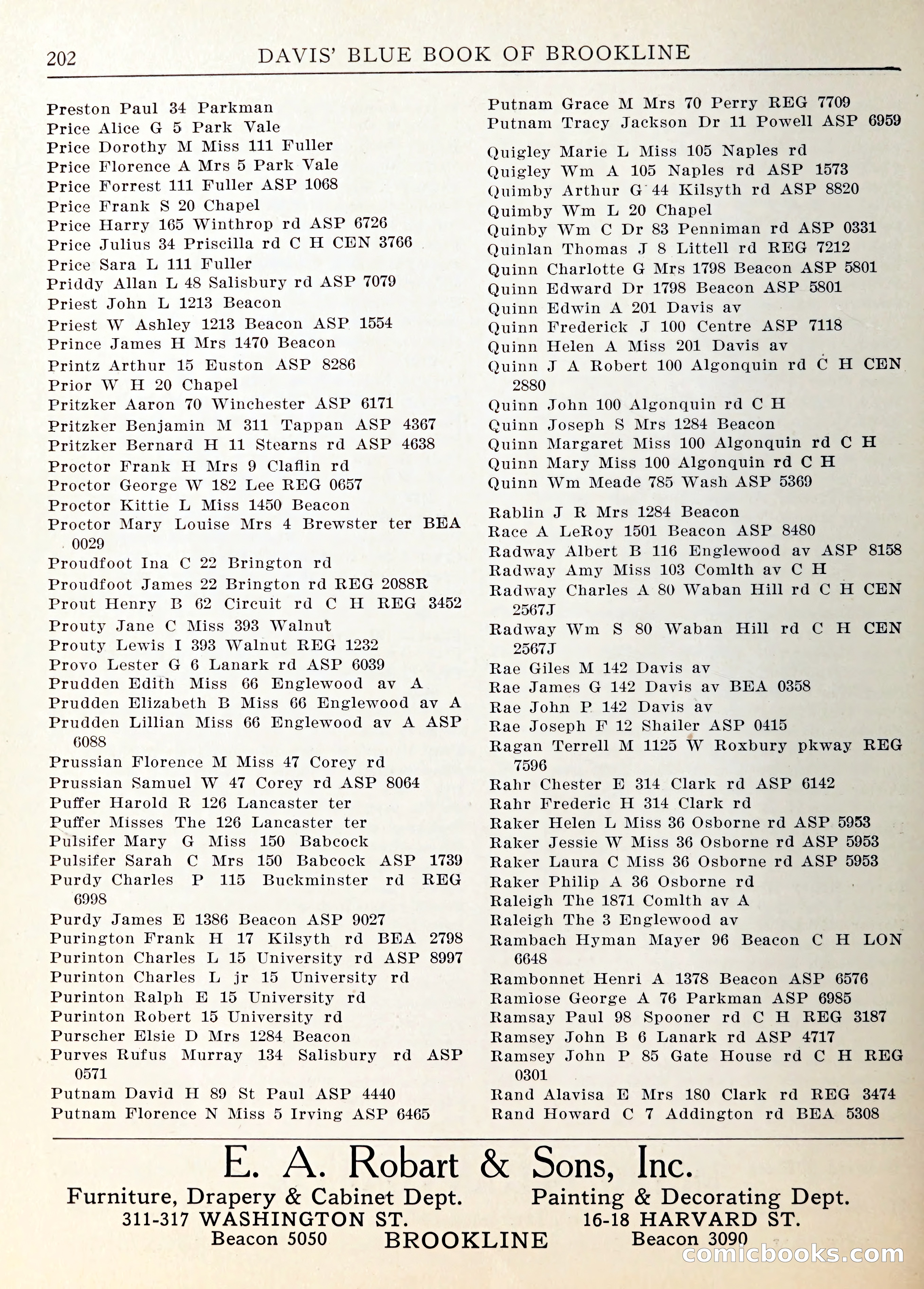 Davis' Blue Book of Brookline — page 205 of 253