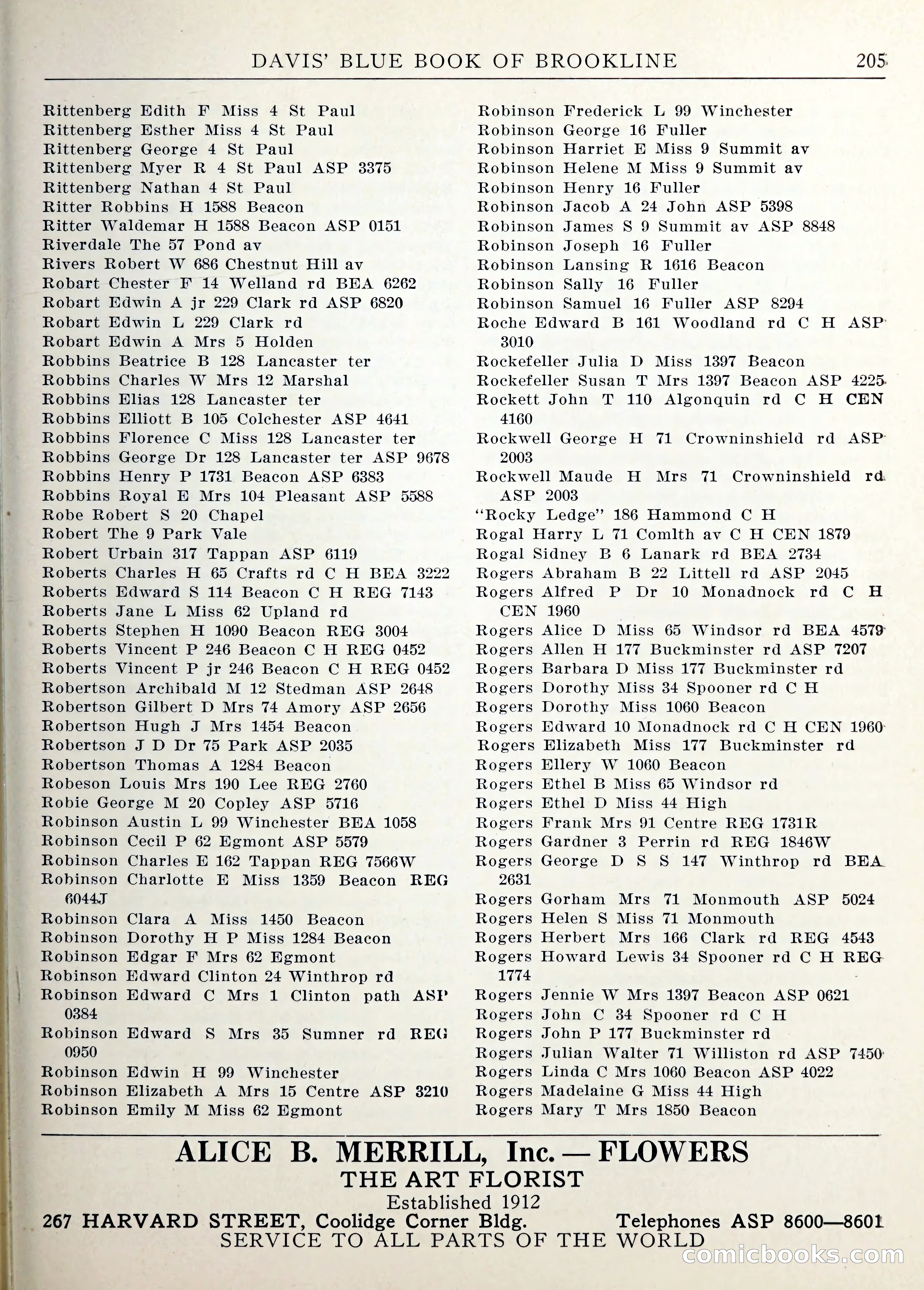 Davis' Blue Book of Brookline — page 208 of 253