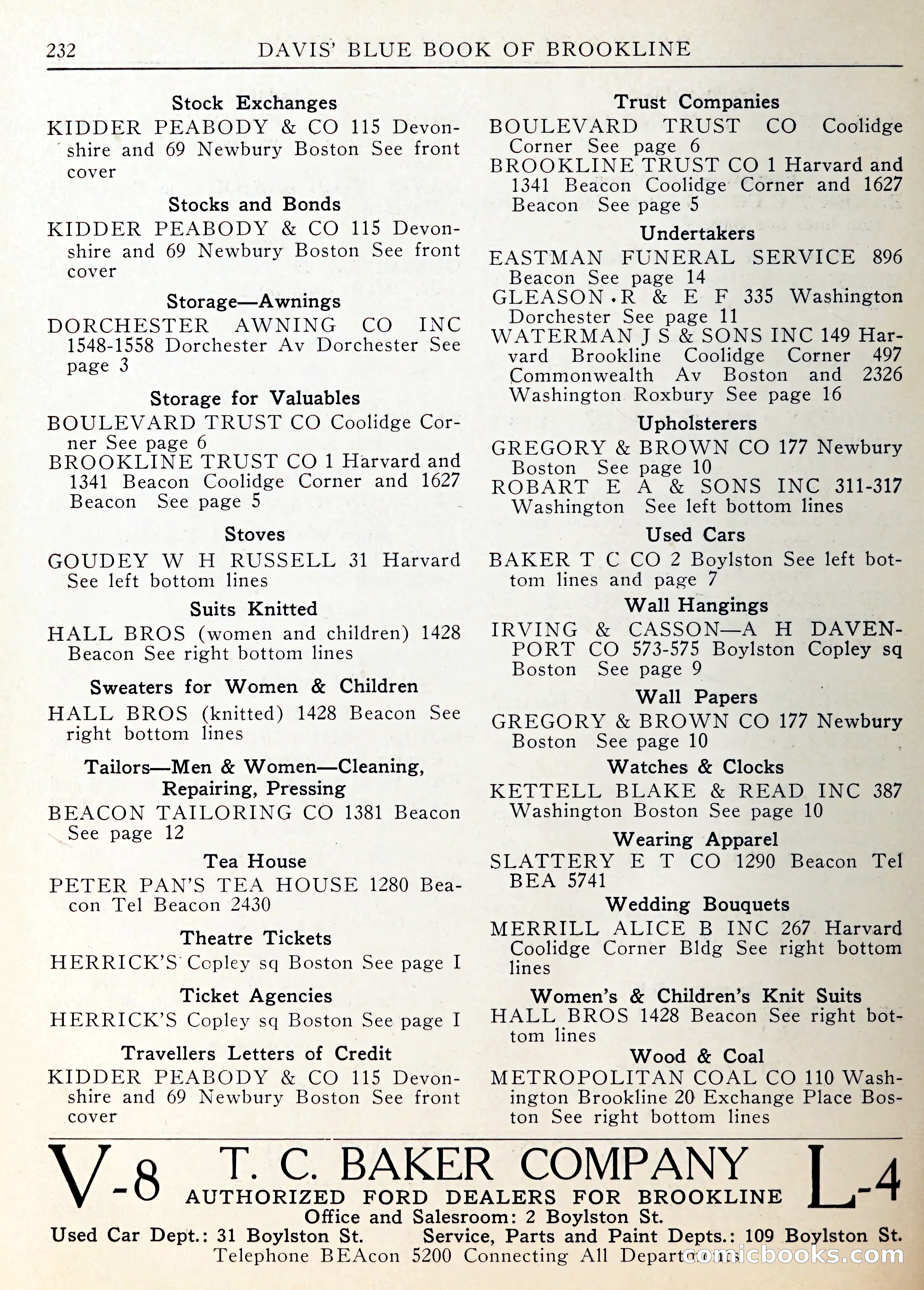 Davis' Blue Book of Brookline — page 235 of 253