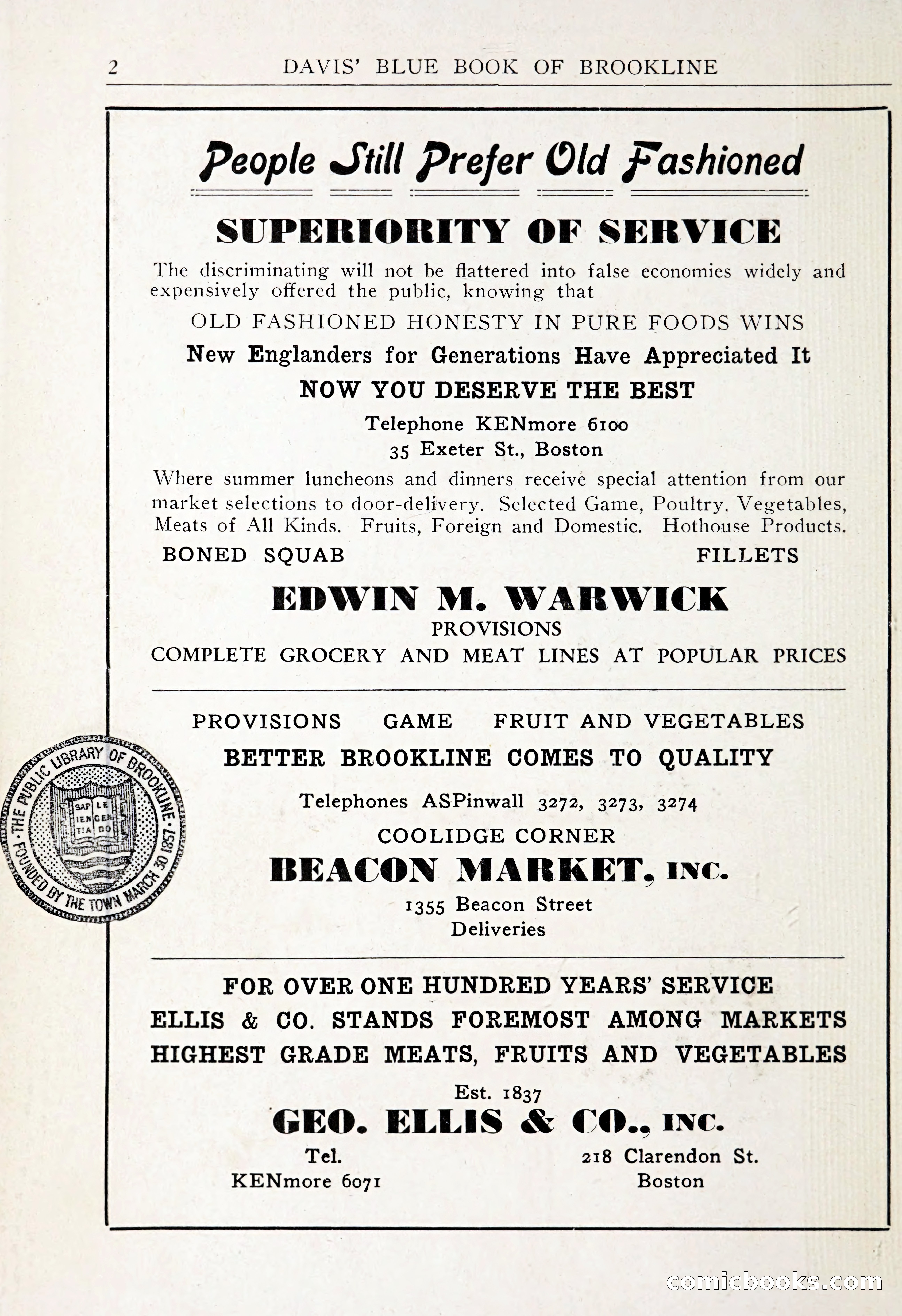 Davis' Blue Book of Brookline: Wellesley and Weston — page 3 of 246