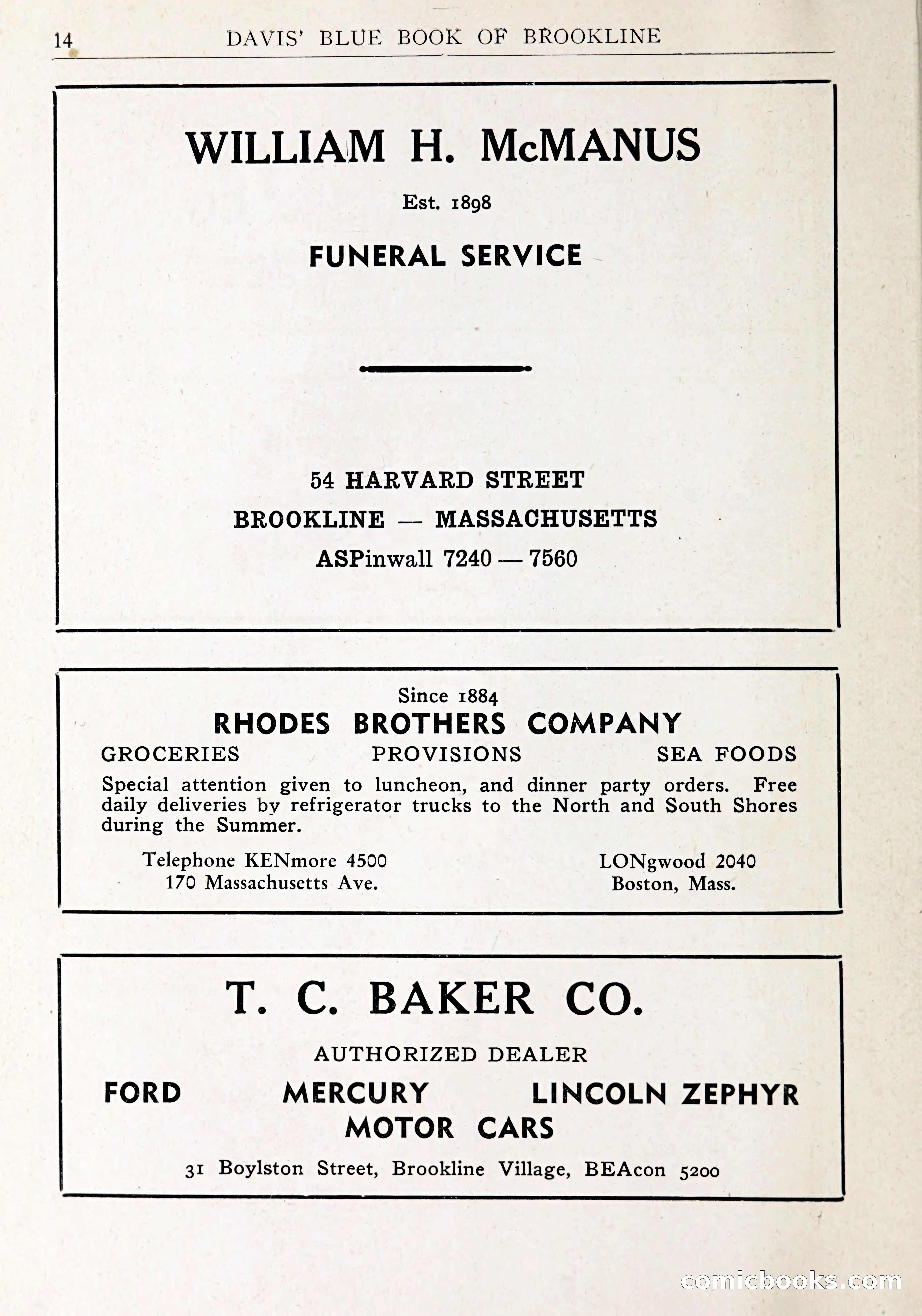 Davis' Blue Book of Brookline: Wellesley and Weston — page 15 of 246