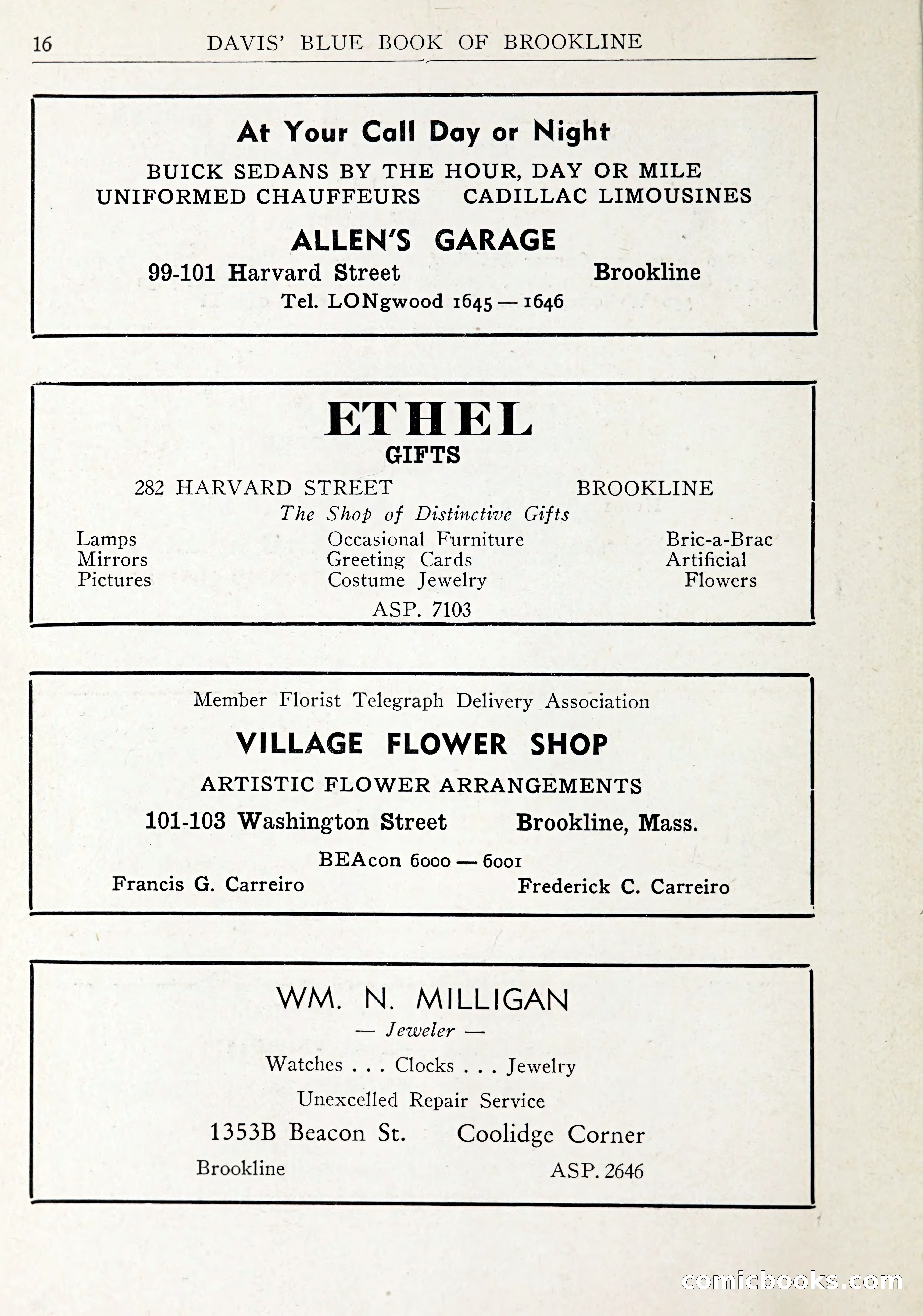 Davis' Blue Book of Brookline: Wellesley and Weston — page 17 of 246