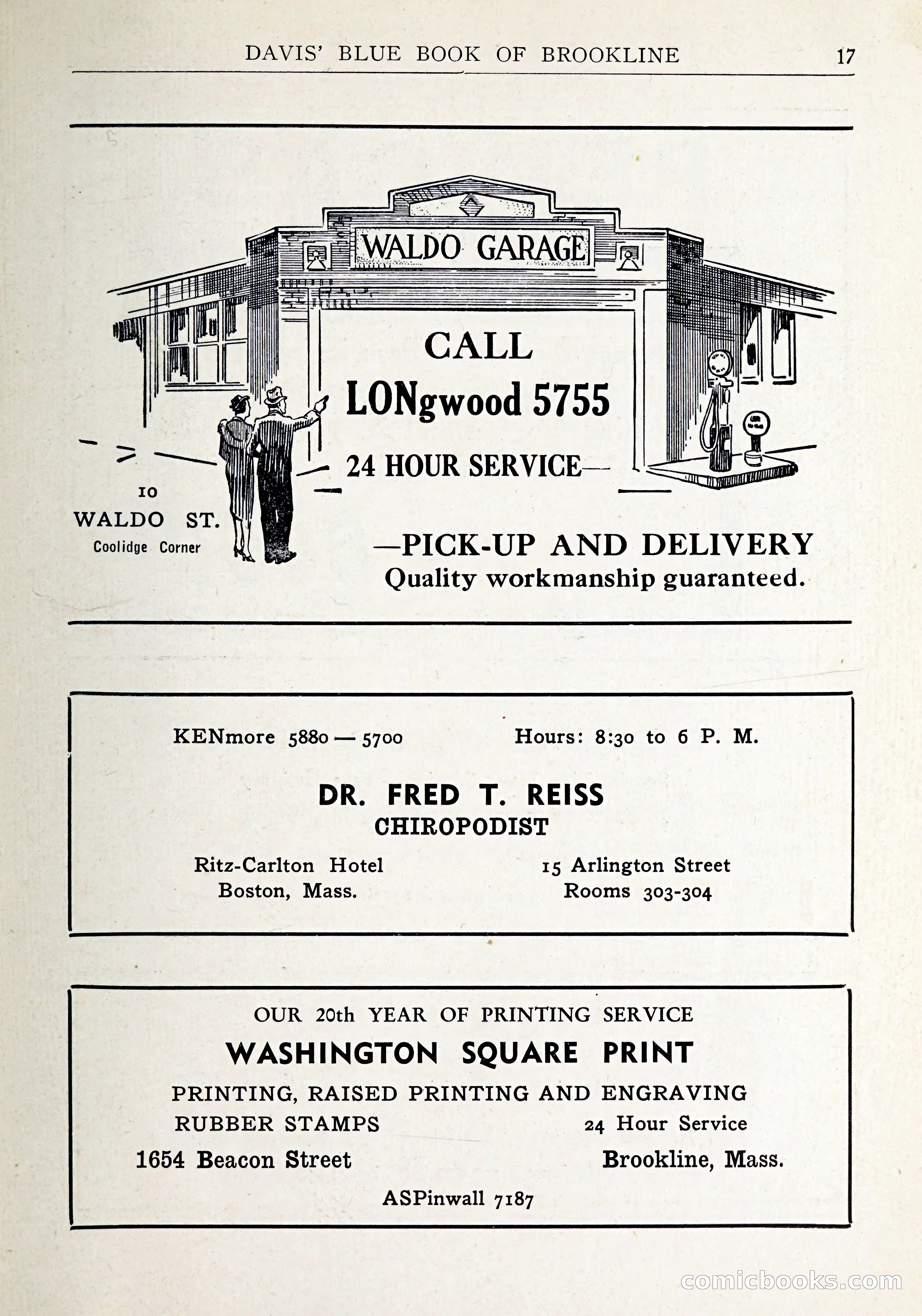 Davis' Blue Book of Brookline: Wellesley and Weston — page 18 of 246