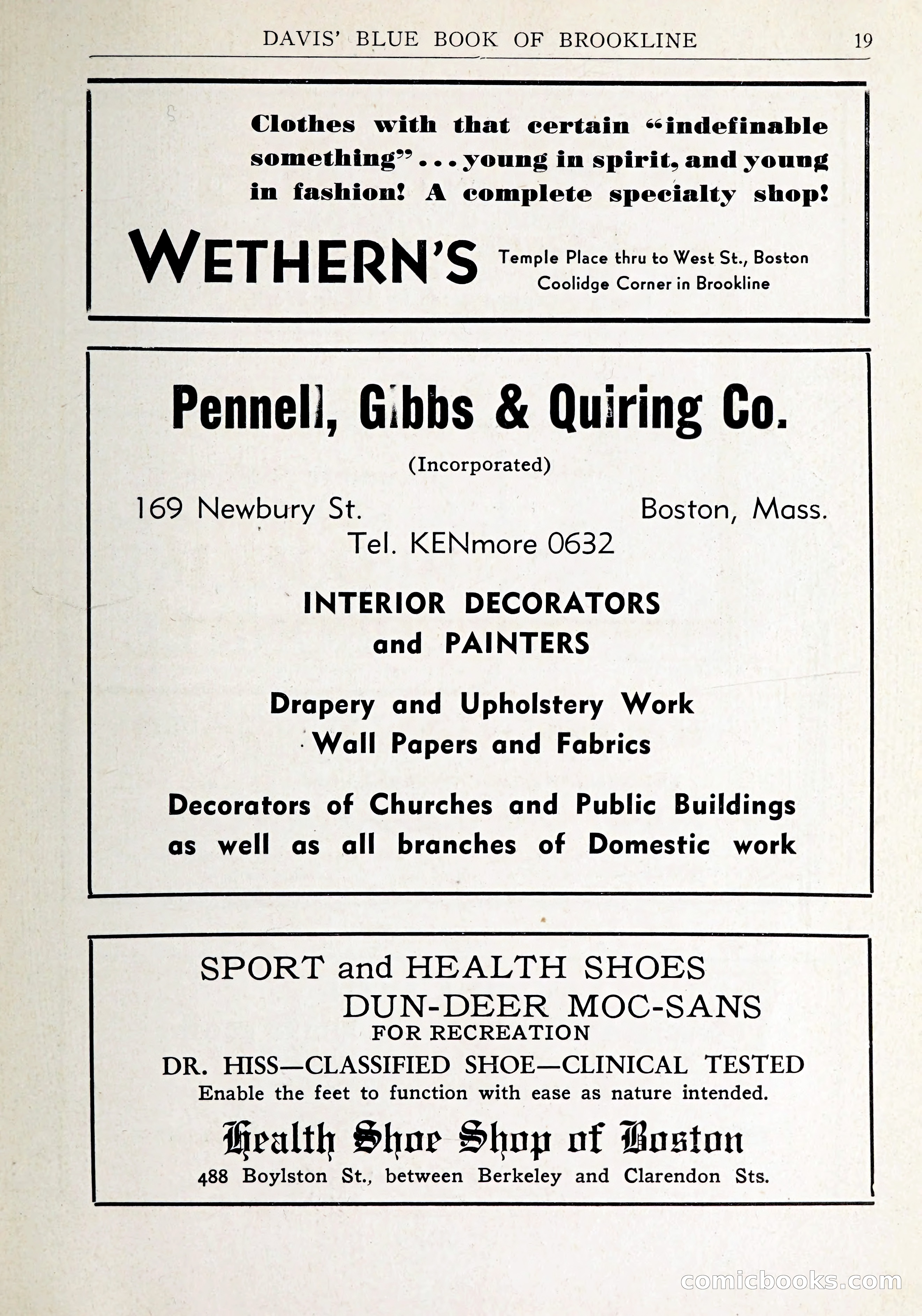 Davis' Blue Book of Brookline: Wellesley and Weston — page 20 of 246