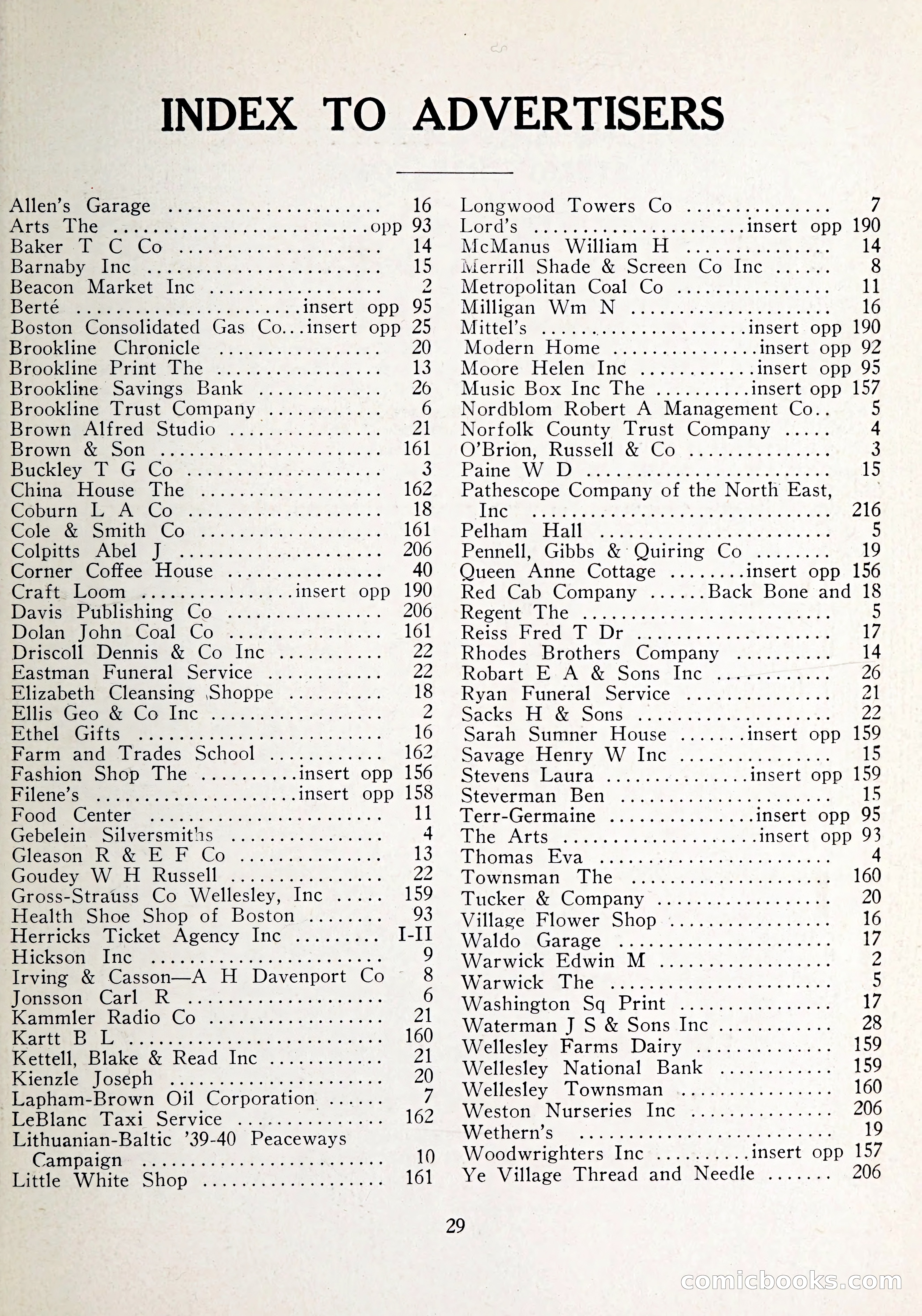 Davis' Blue Book of Brookline: Wellesley and Weston — page 32 of 246