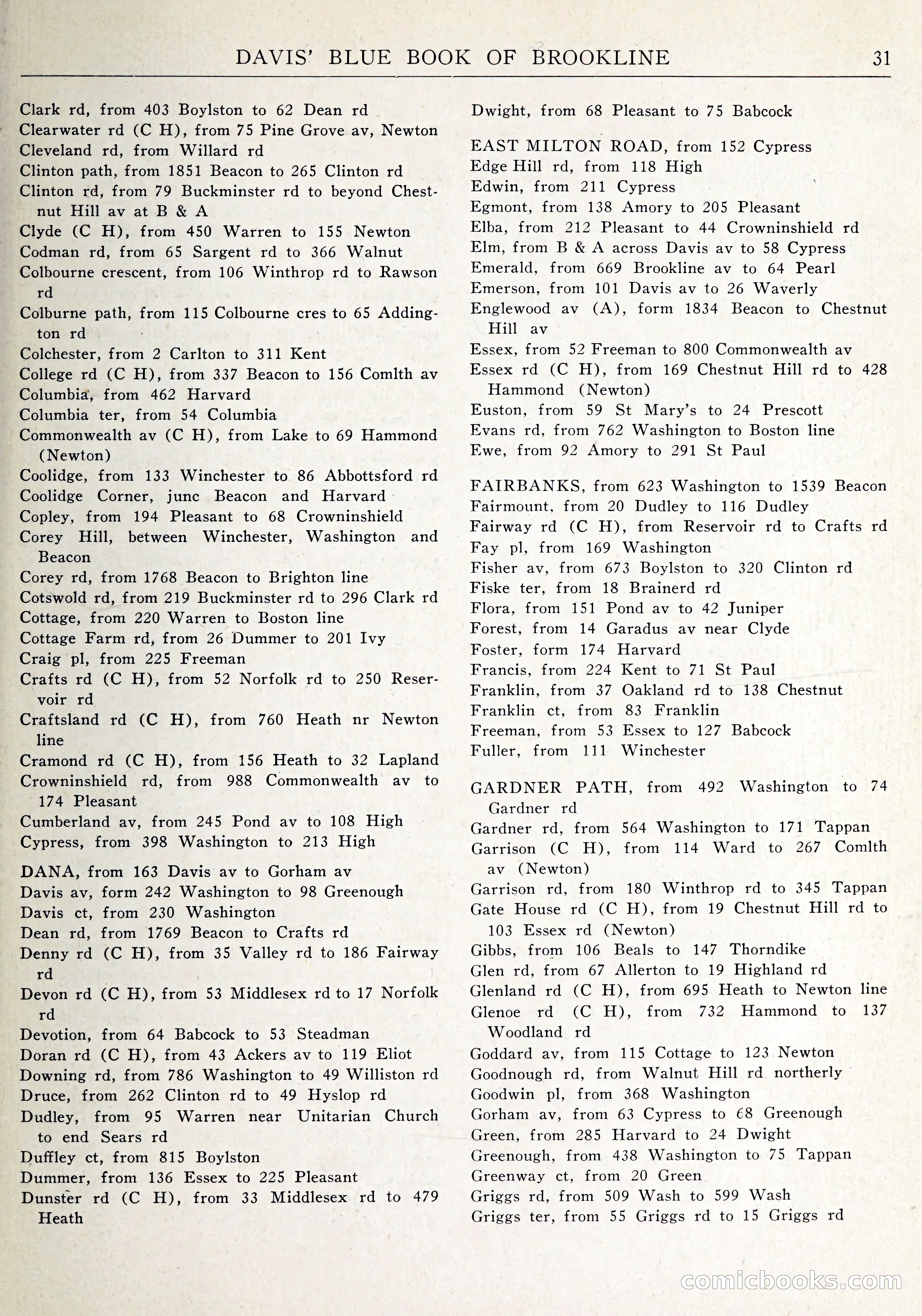 Davis' Blue Book of Brookline: Wellesley and Weston — page 34 of 246