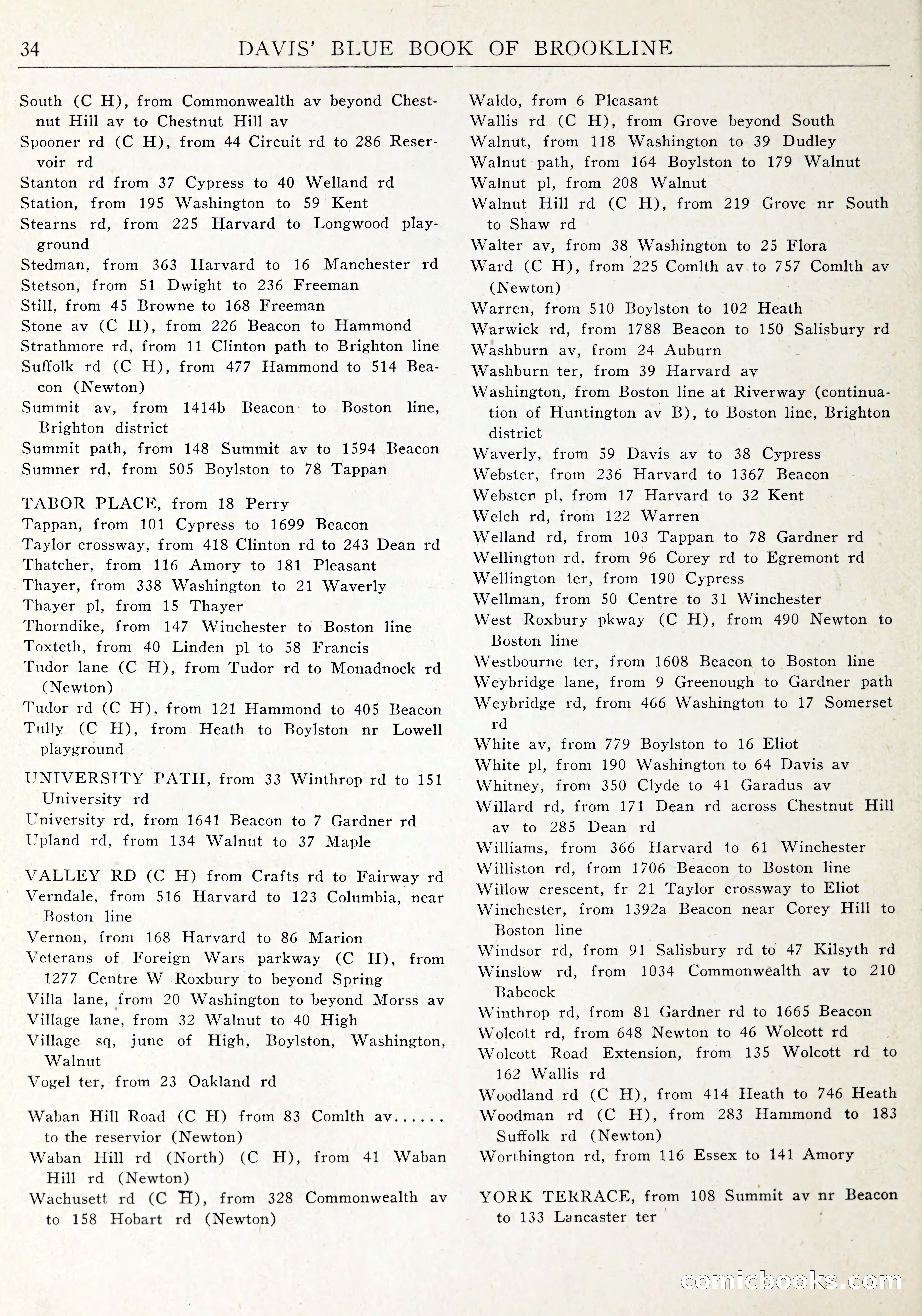 Davis' Blue Book of Brookline: Wellesley and Weston — page 37 of 246