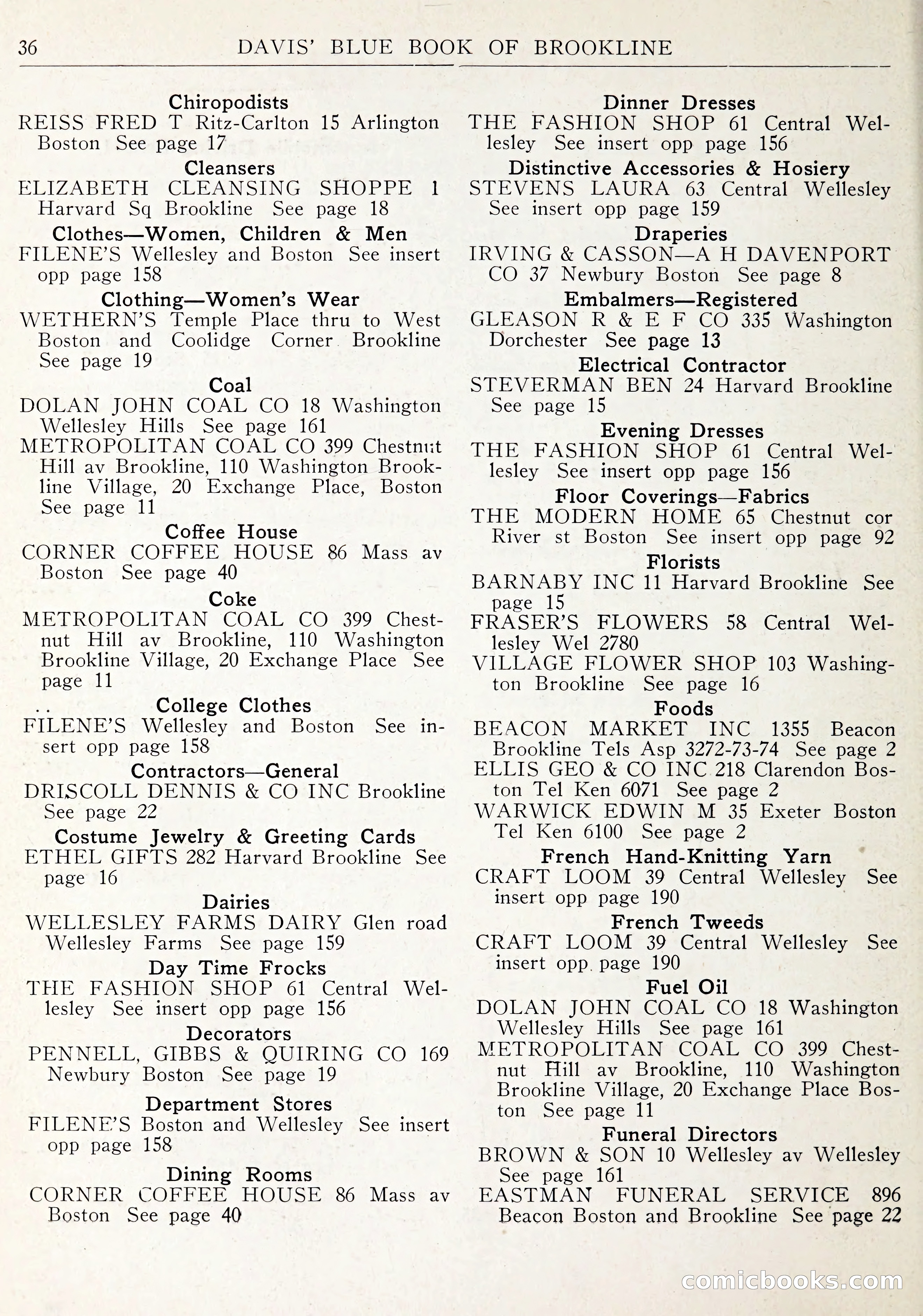 Davis' Blue Book of Brookline: Wellesley and Weston — page 39 of 246