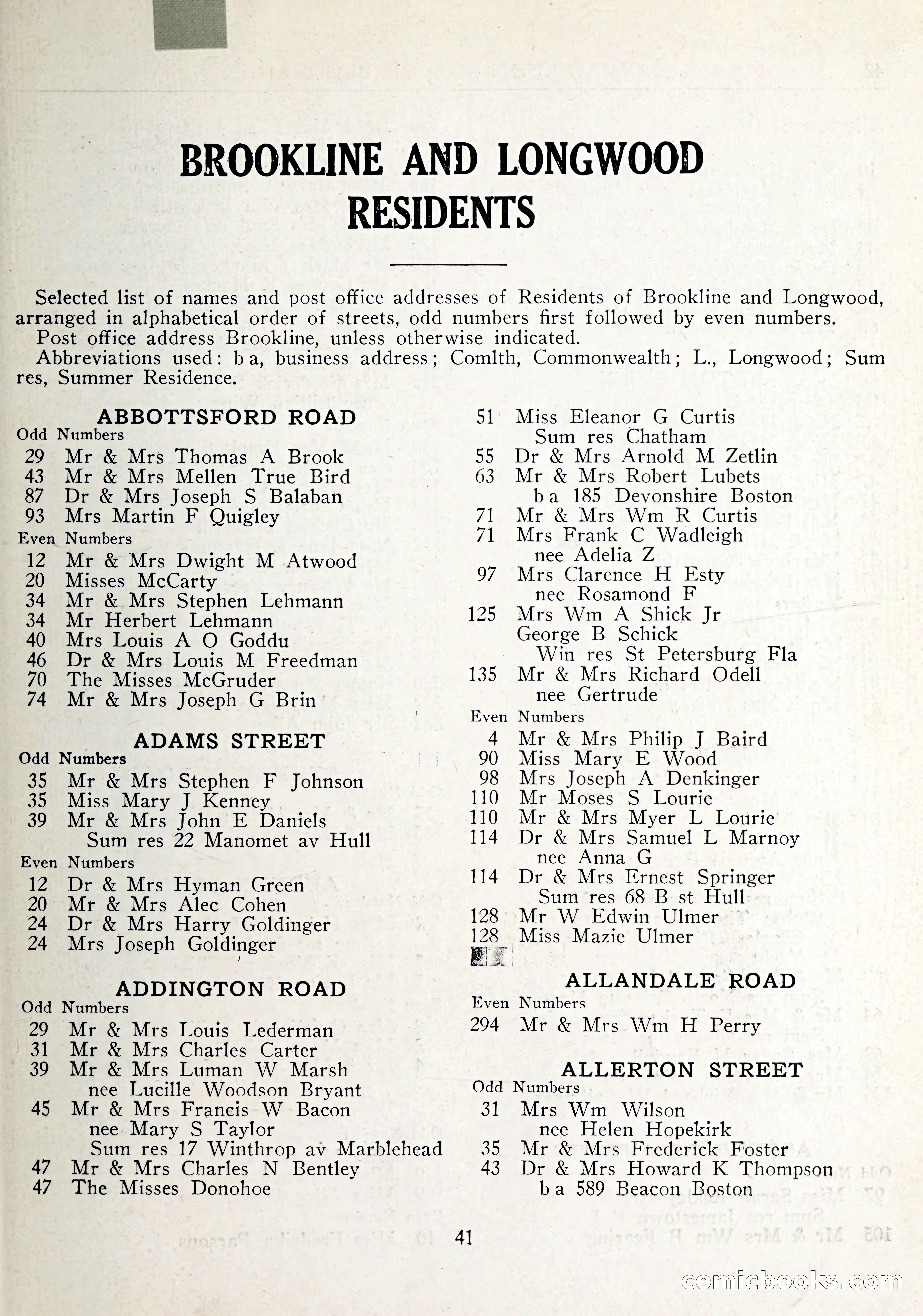 Davis' Blue Book of Brookline: Wellesley and Weston — page 44 of 246