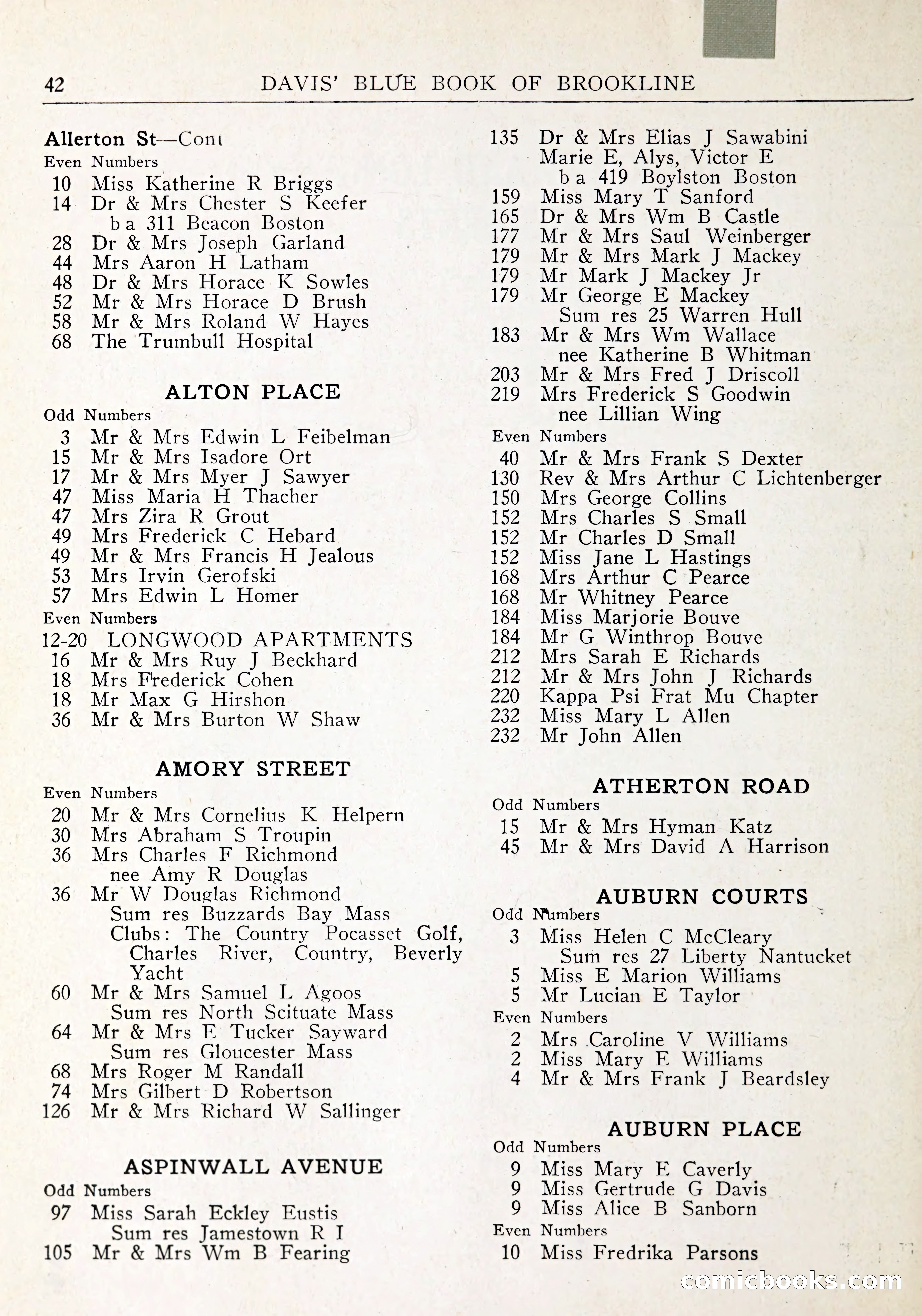 Davis' Blue Book of Brookline: Wellesley and Weston — page 45 of 246