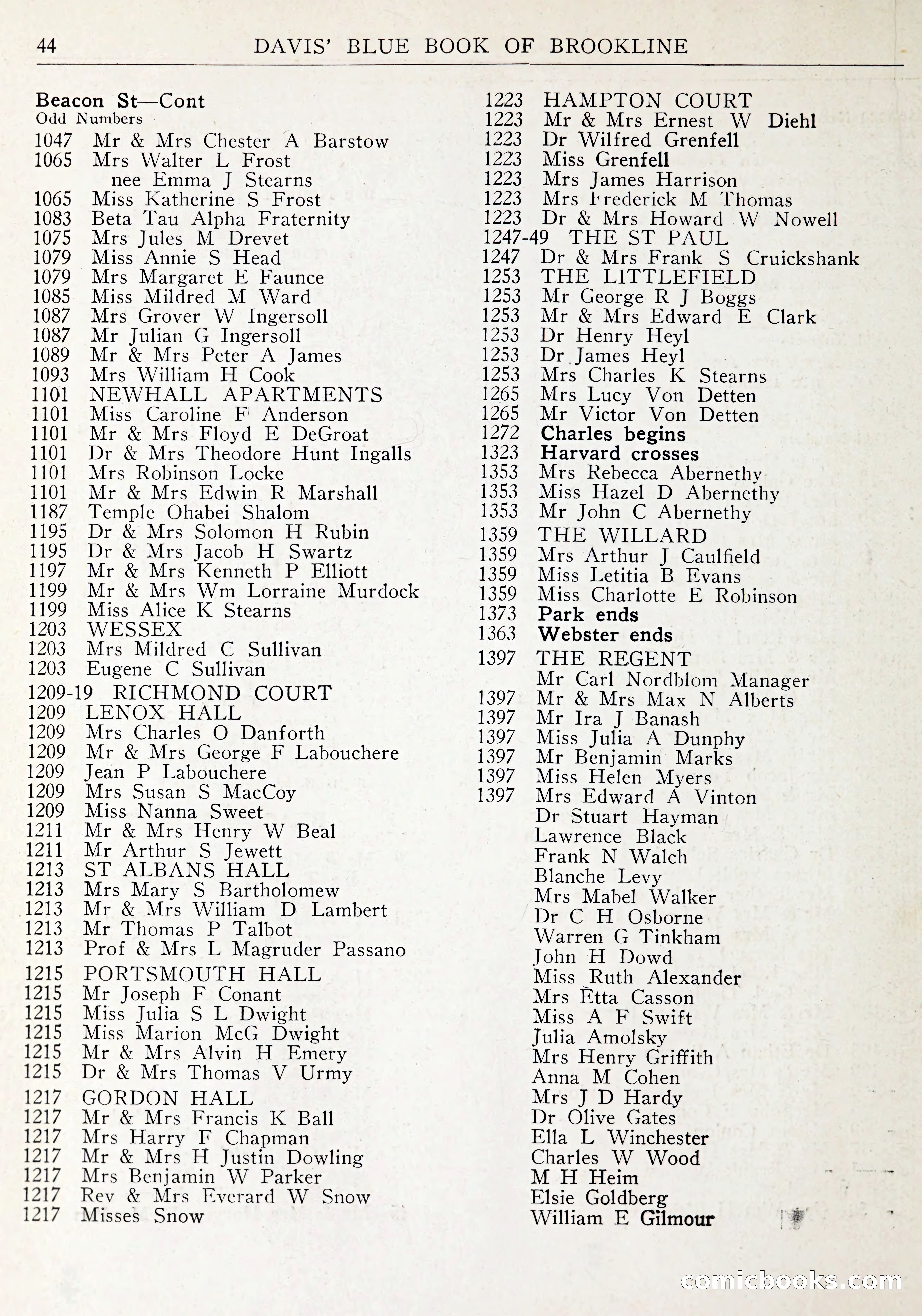 Davis' Blue Book of Brookline: Wellesley and Weston — page 47 of 246
