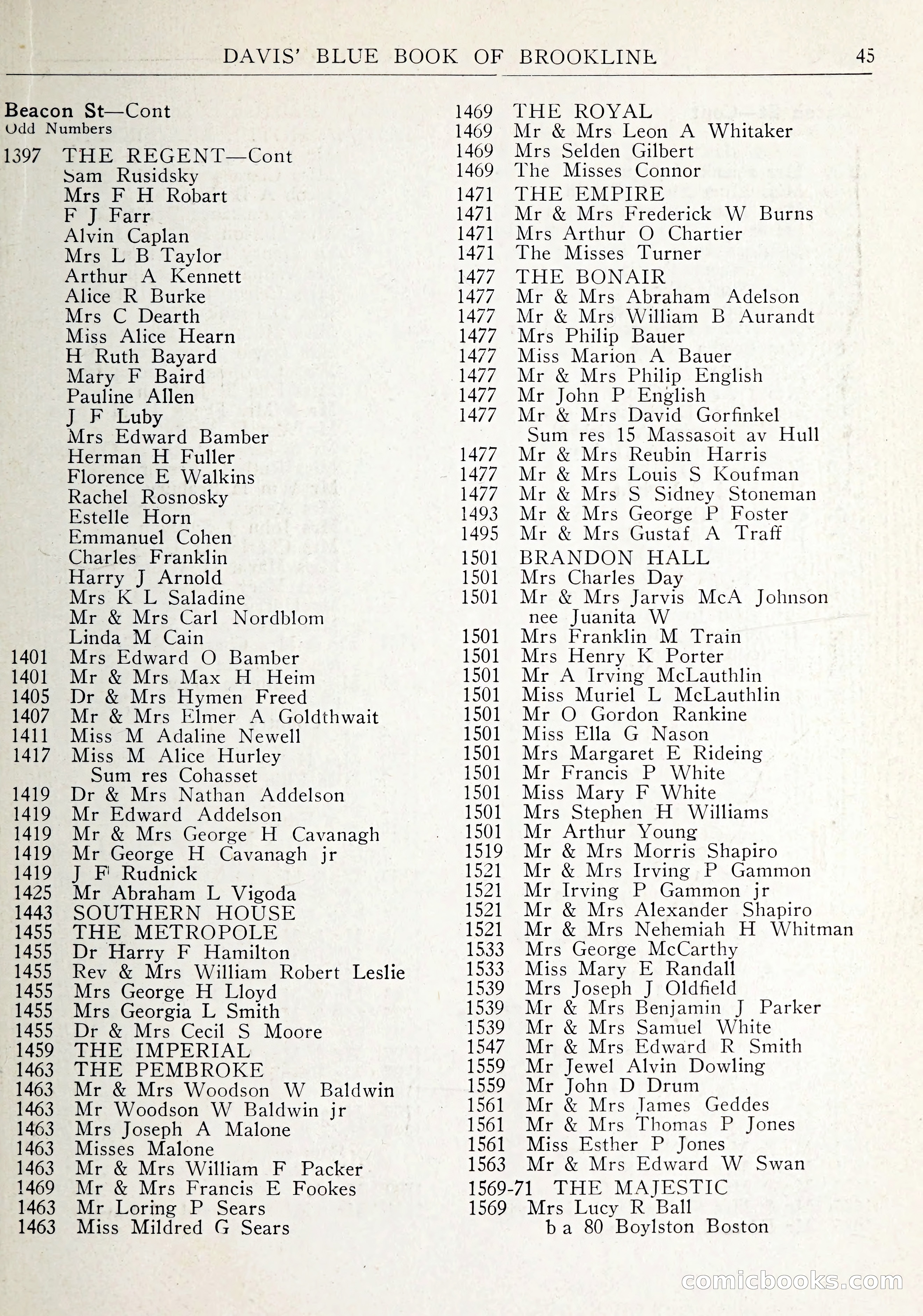 Davis' Blue Book of Brookline: Wellesley and Weston — page 48 of 246