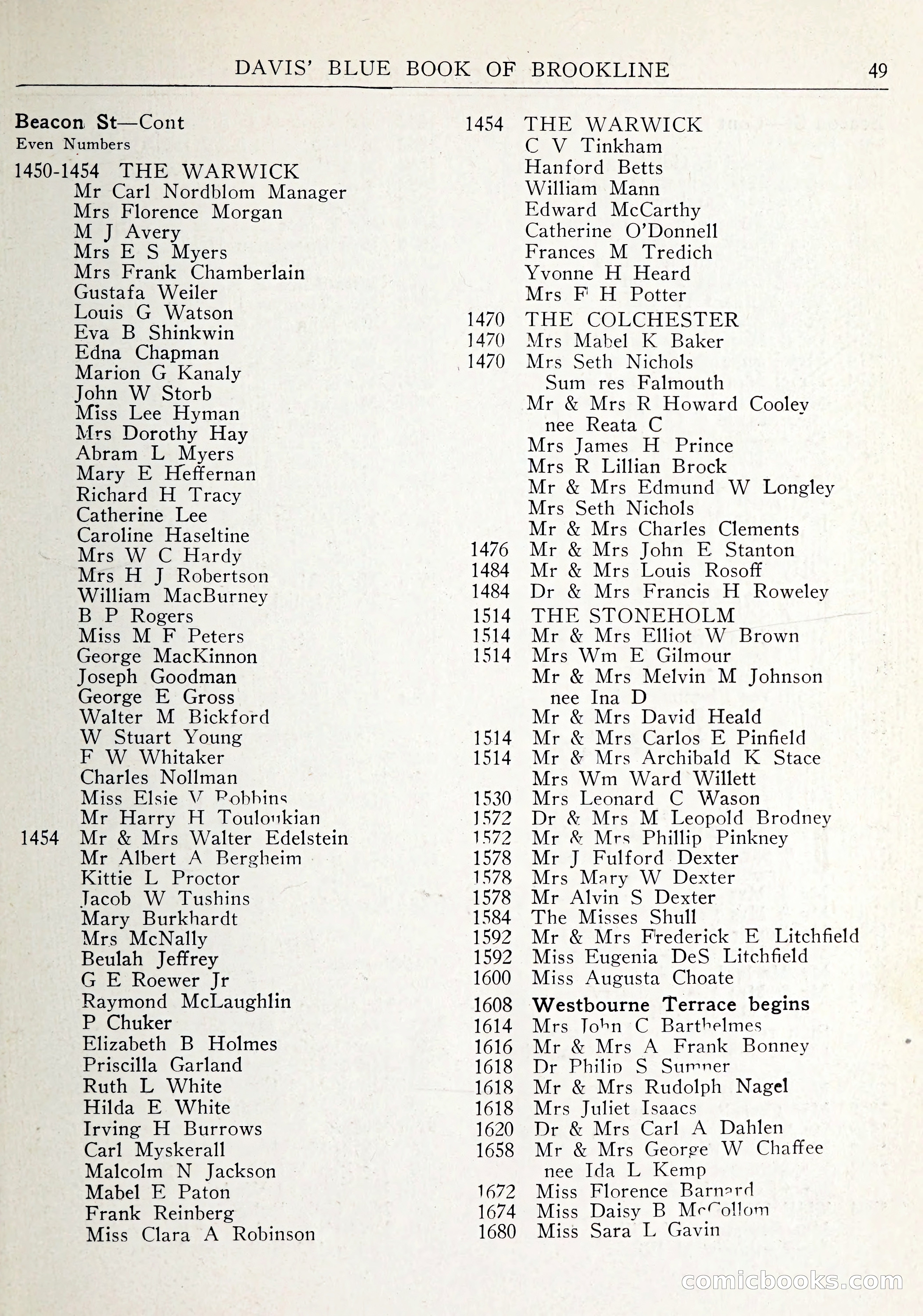Davis' Blue Book of Brookline: Wellesley and Weston — page 52 of 246