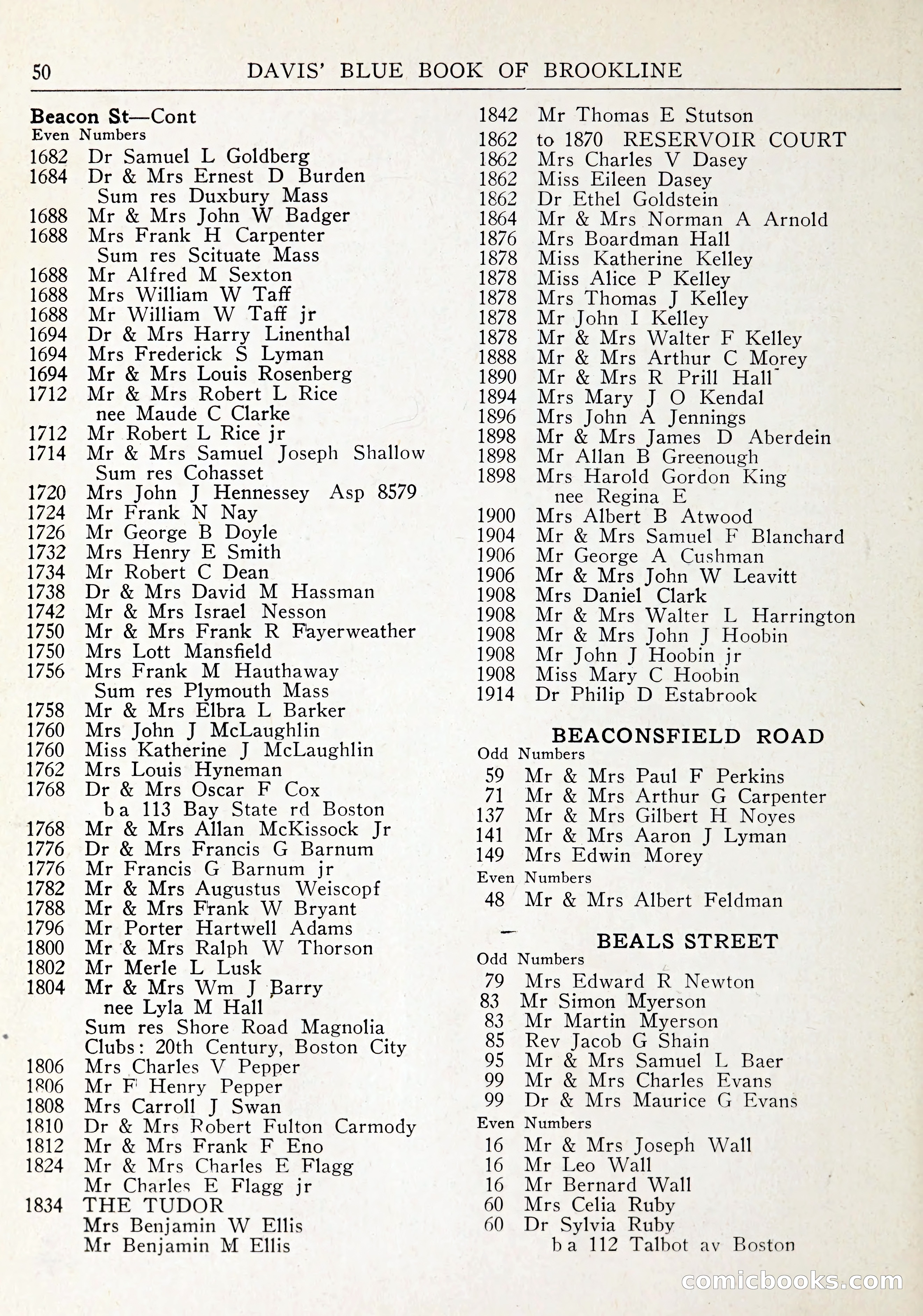 Davis' Blue Book of Brookline: Wellesley and Weston — page 53 of 246