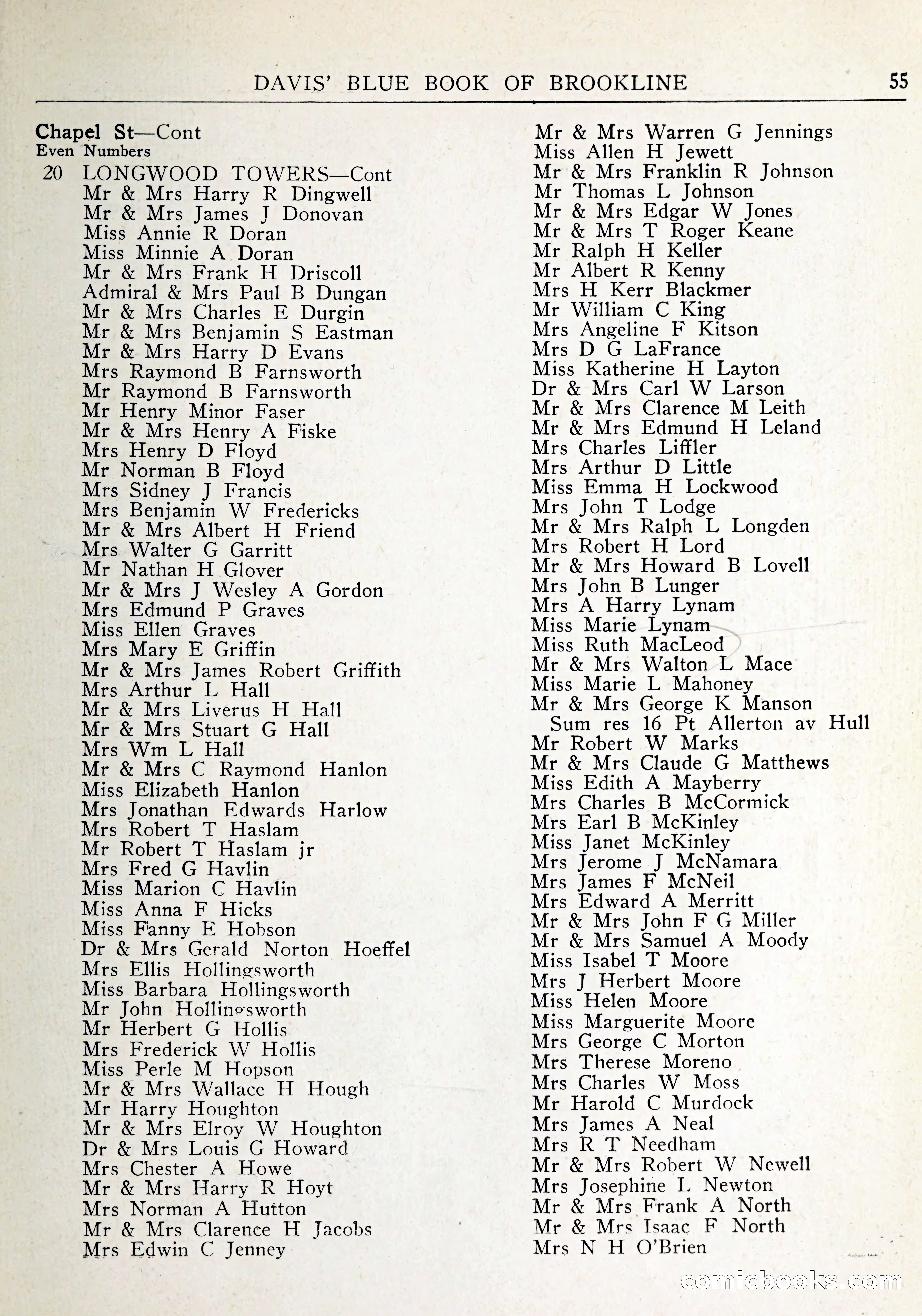 Davis' Blue Book of Brookline: Wellesley and Weston — page 58 of 246