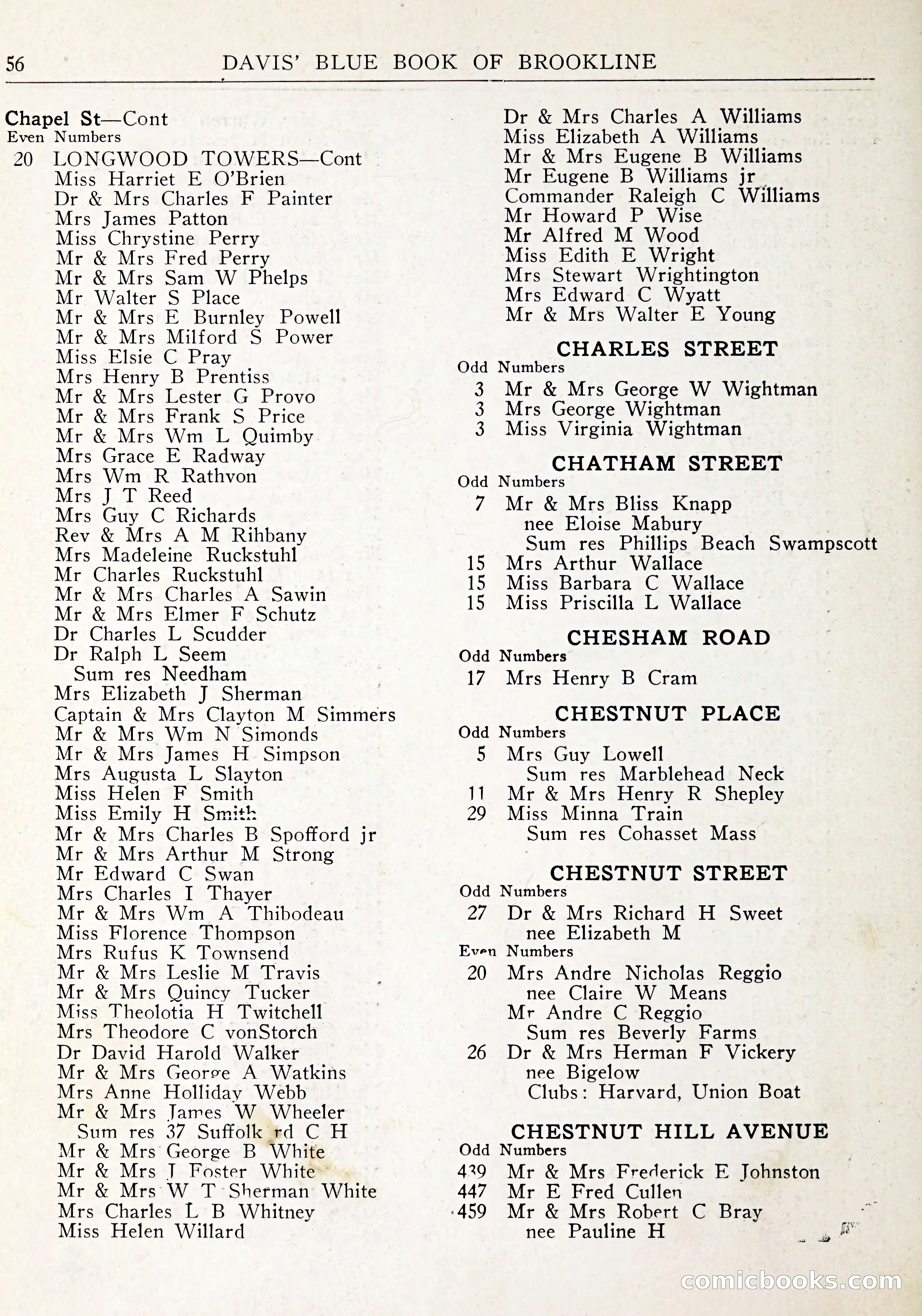 Davis' Blue Book of Brookline: Wellesley and Weston — page 59 of 246