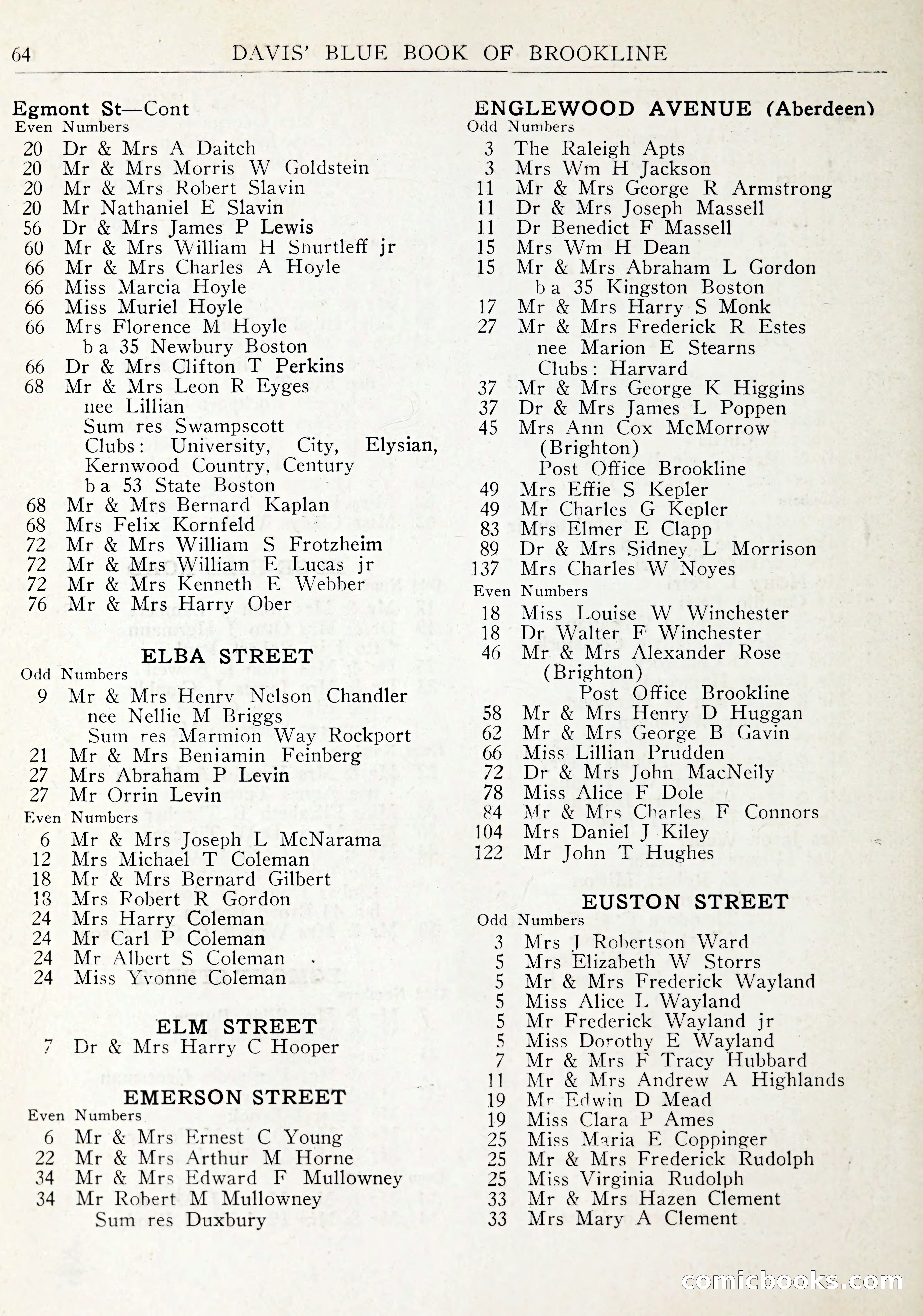Davis' Blue Book of Brookline: Wellesley and Weston — page 67 of 246