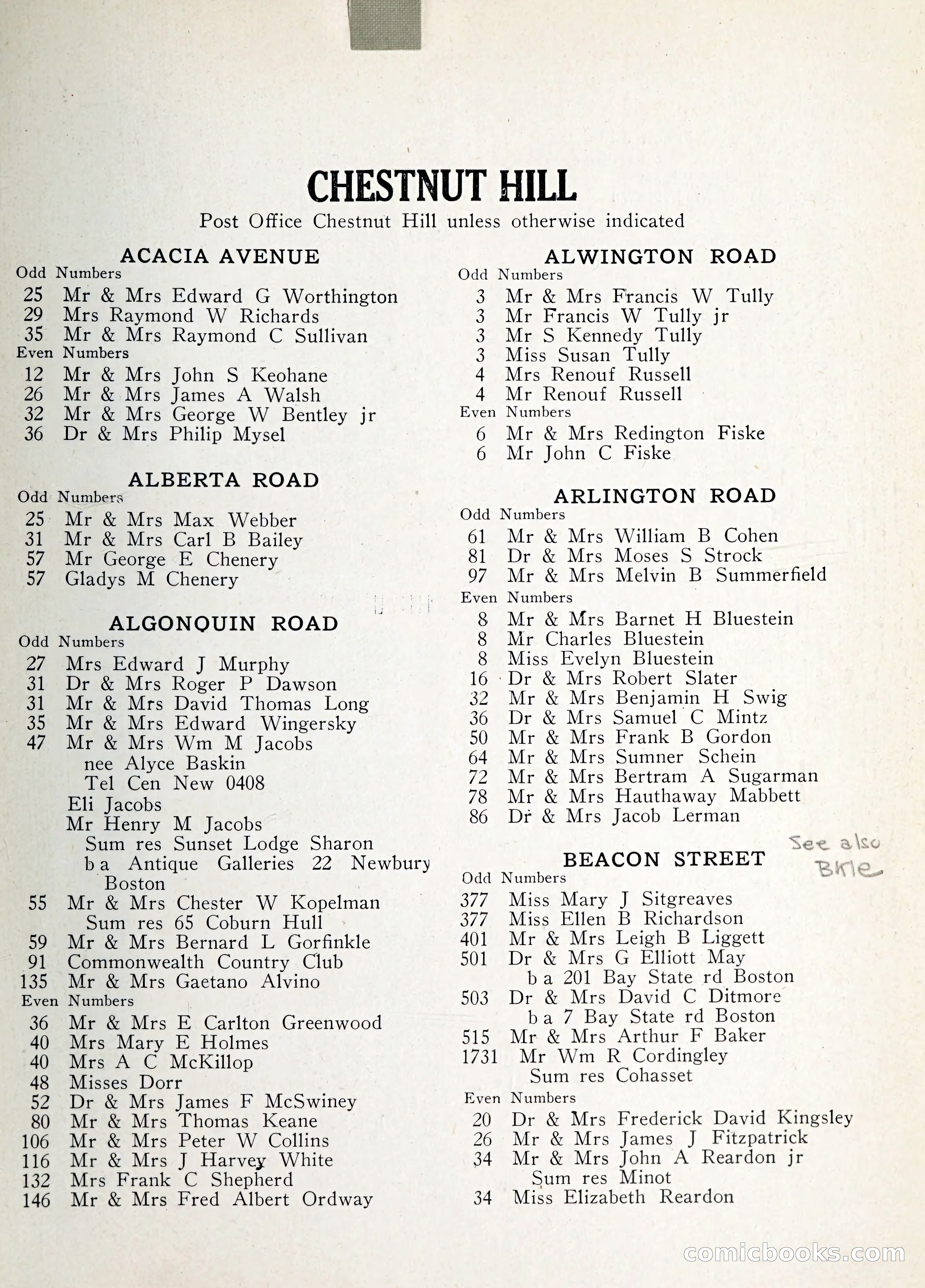 Davis' Blue Book of Brookline: Wellesley and Weston — page 102 of 246