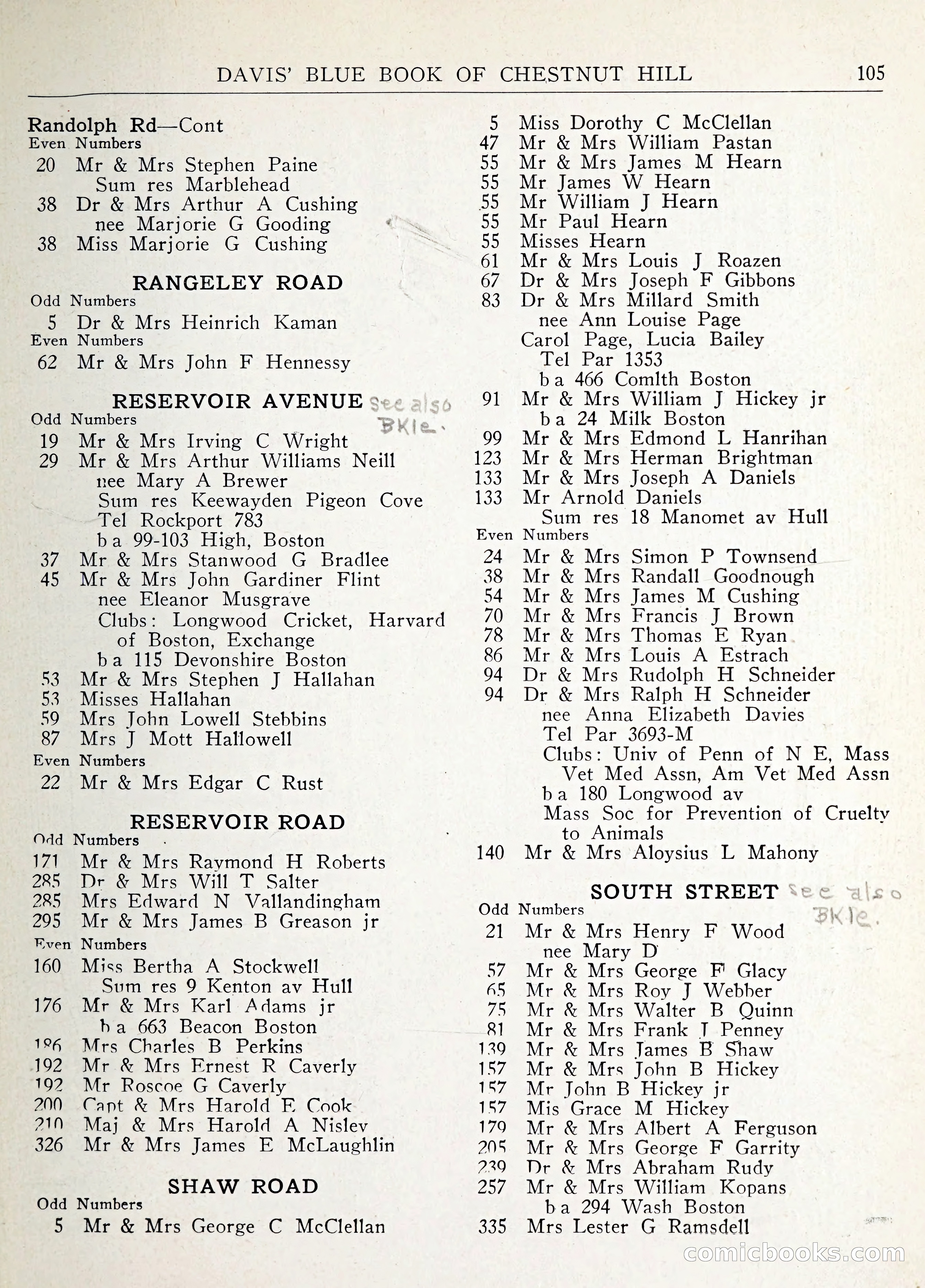Davis' Blue Book of Brookline: Wellesley and Weston — page 112 of 246