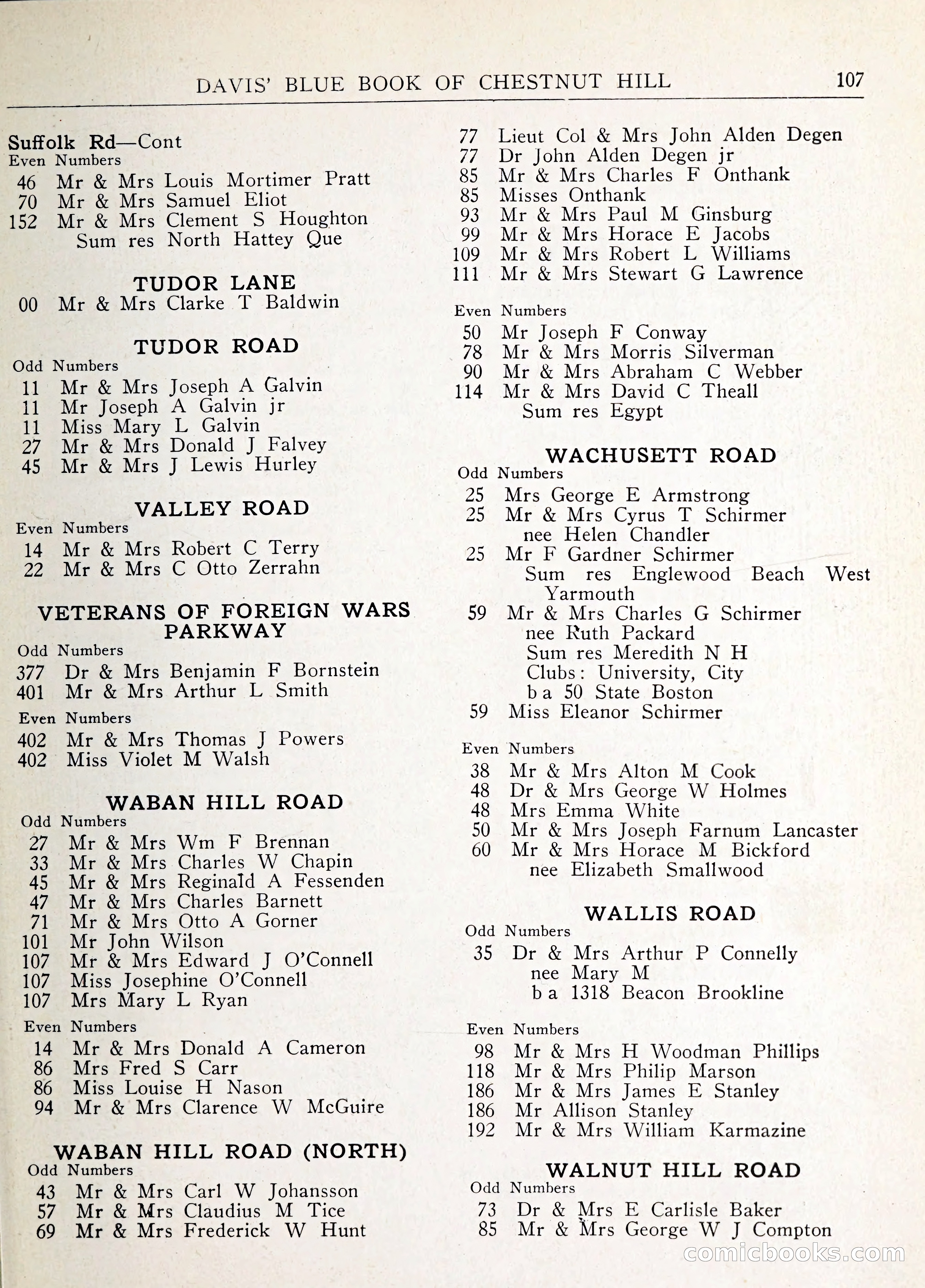 Davis' Blue Book of Brookline: Wellesley and Weston — page 114 of 246