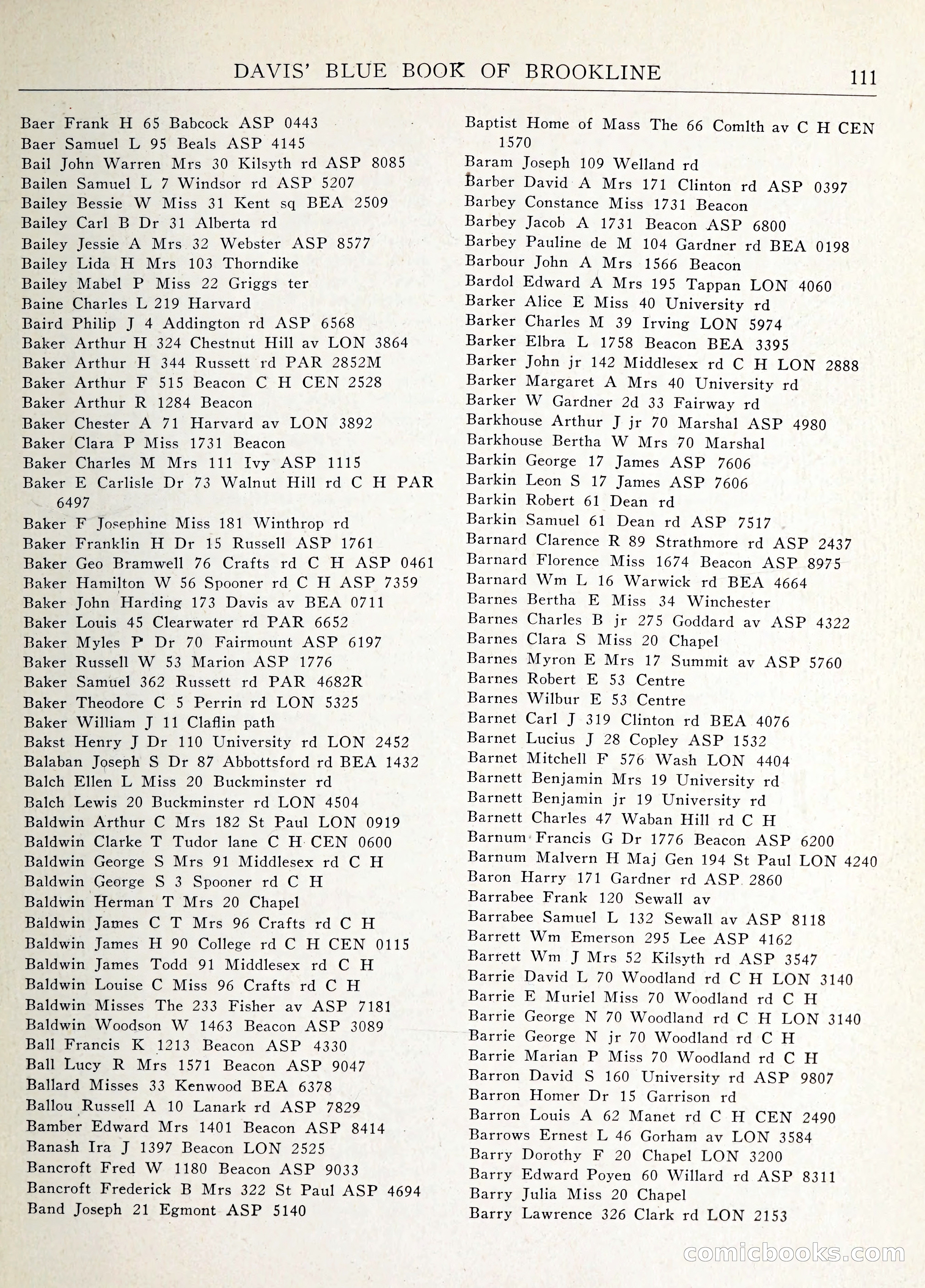 Davis' Blue Book of Brookline: Wellesley and Weston — page 118 of 246