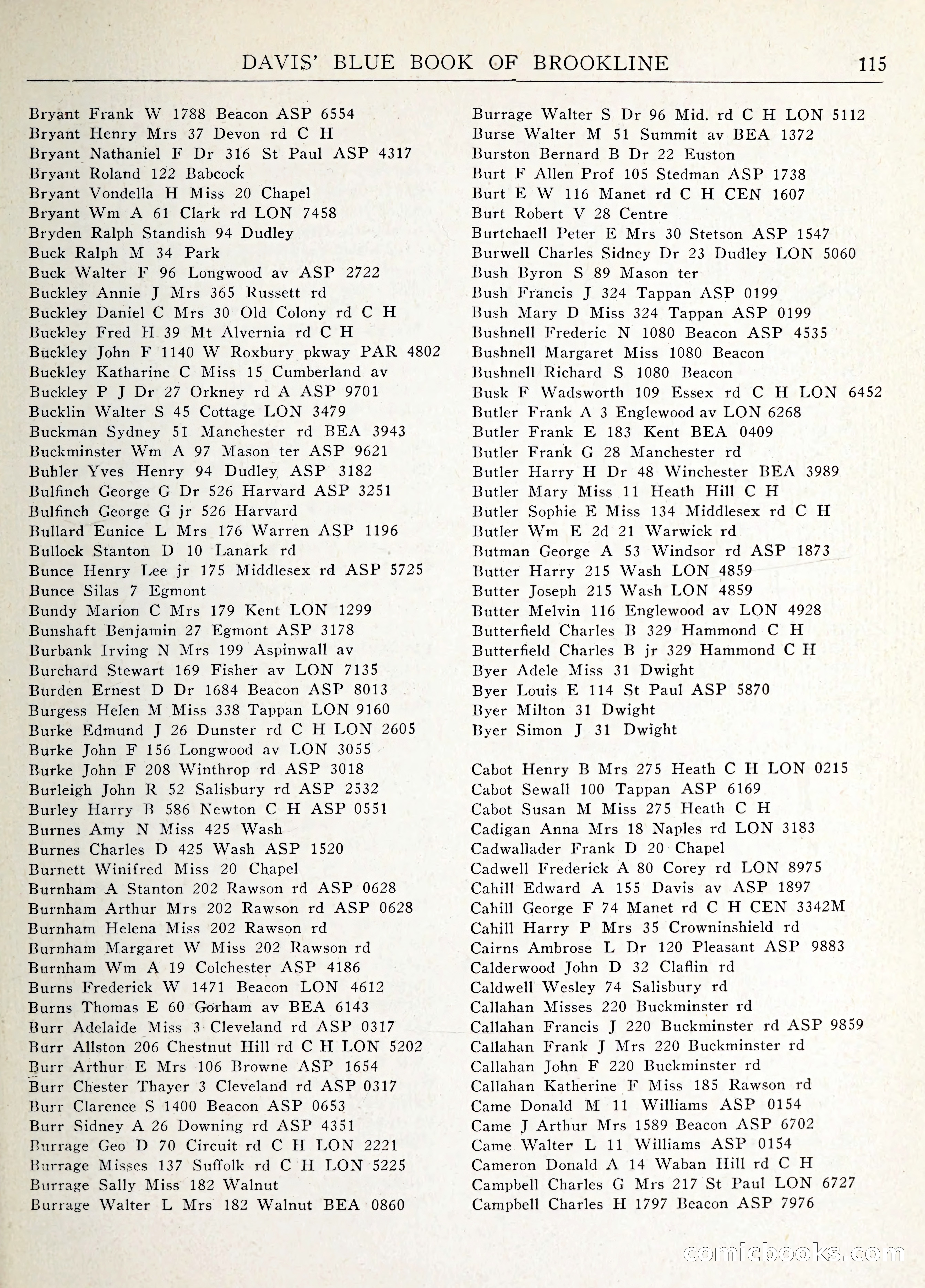 Davis' Blue Book of Brookline: Wellesley and Weston — page 122 of 246