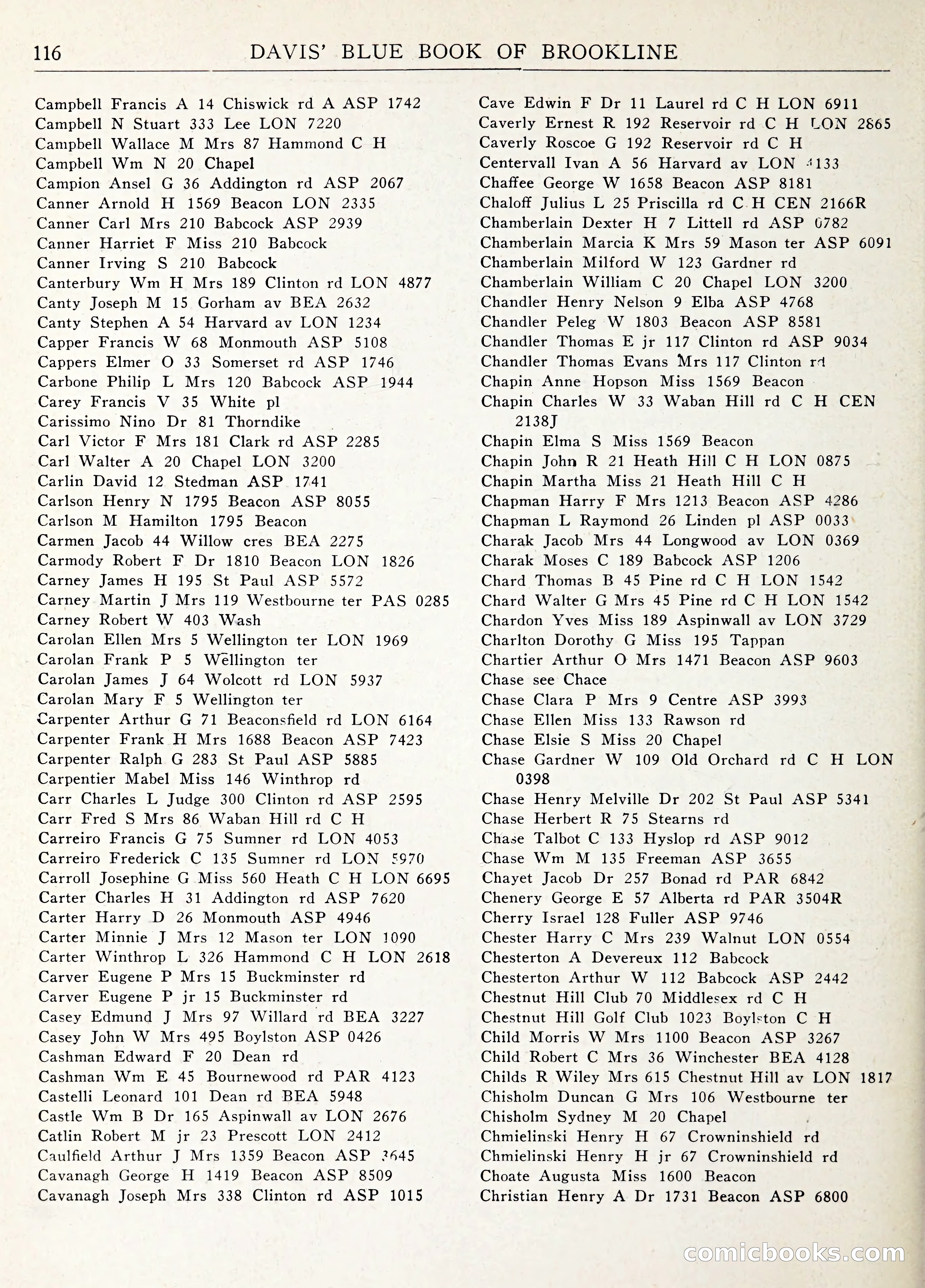 Davis' Blue Book of Brookline: Wellesley and Weston — page 123 of 246