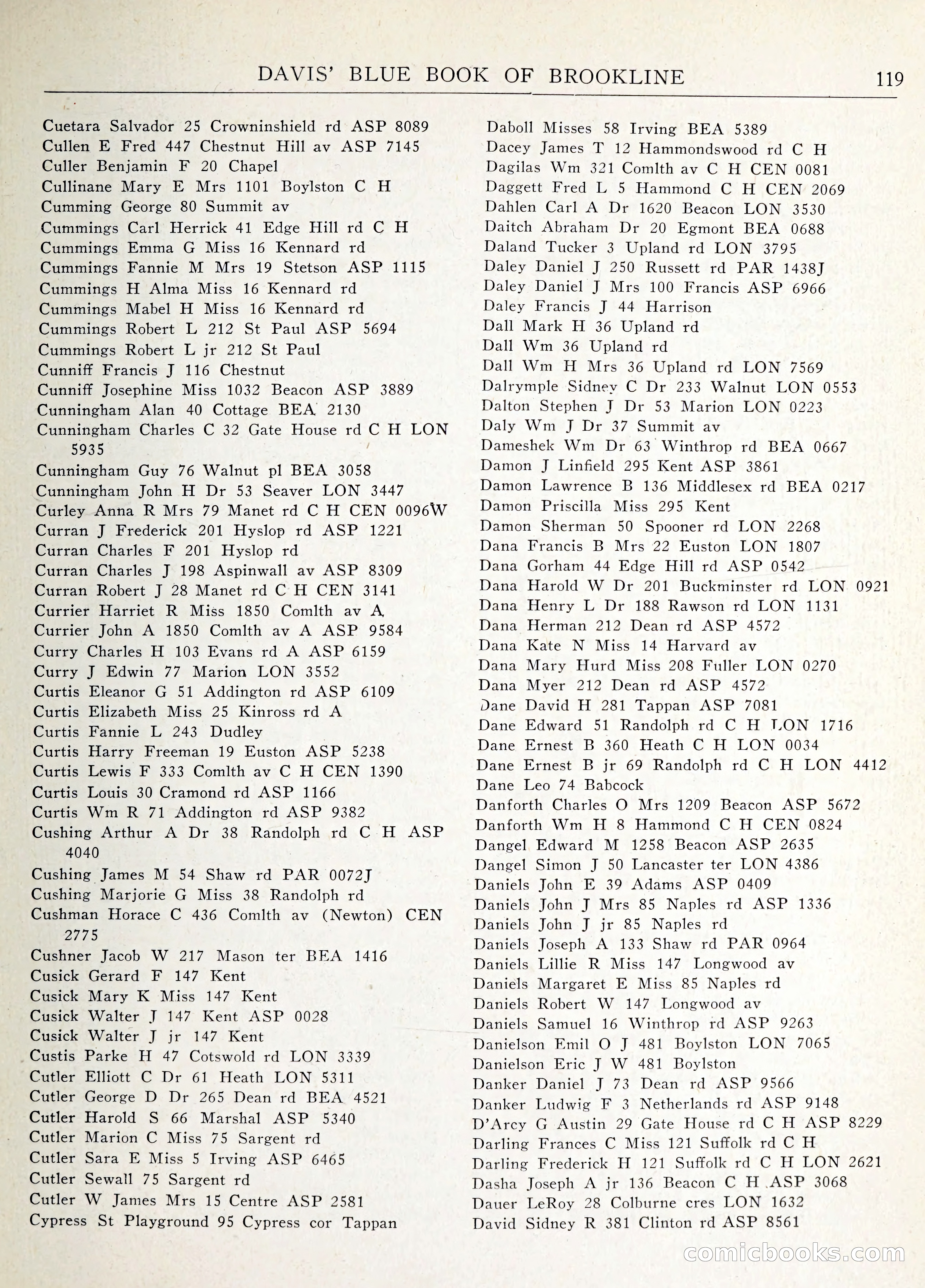 Davis' Blue Book of Brookline: Wellesley and Weston — page 126 of 246