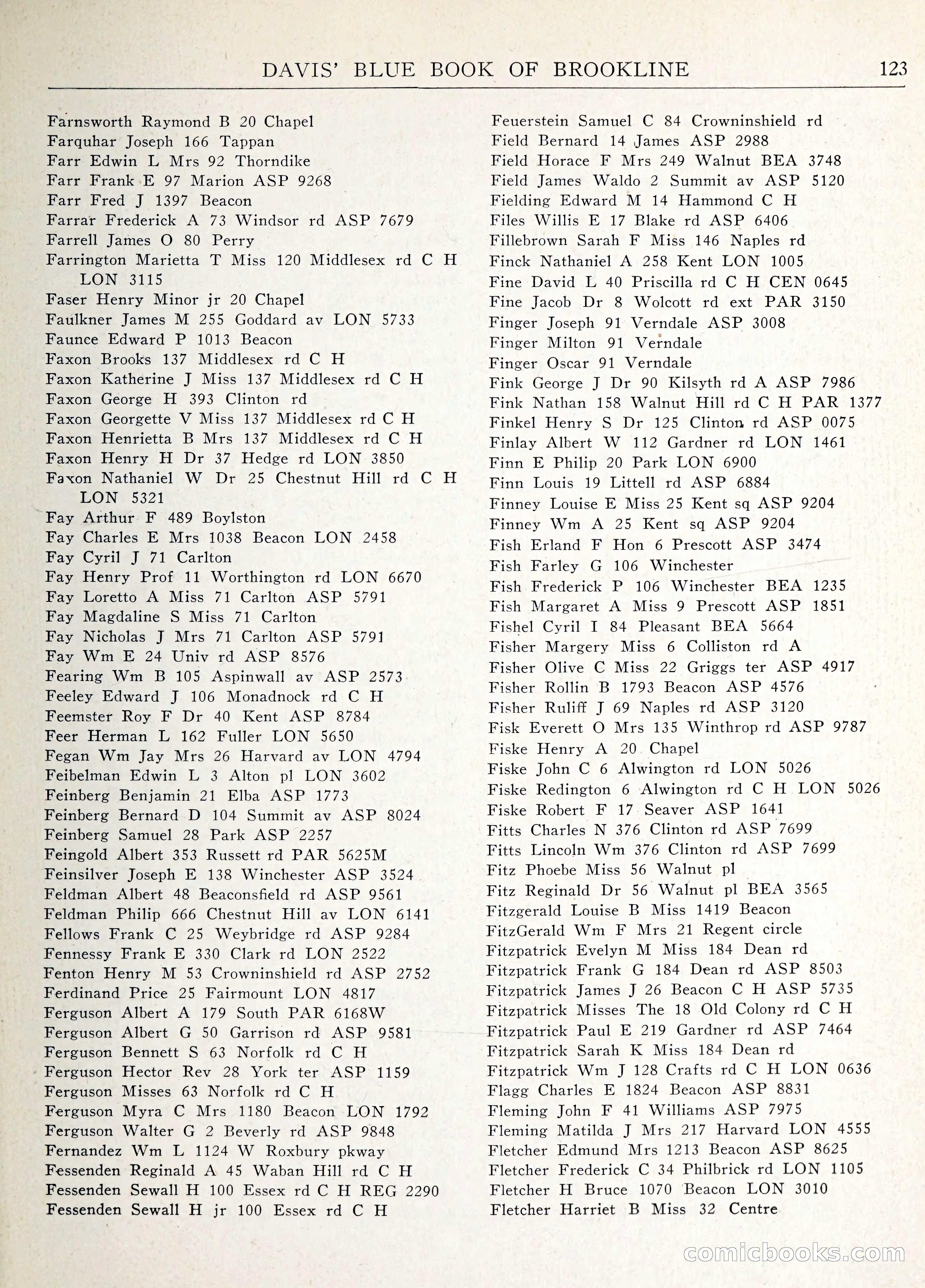 Davis' Blue Book of Brookline: Wellesley and Weston — page 130 of 246