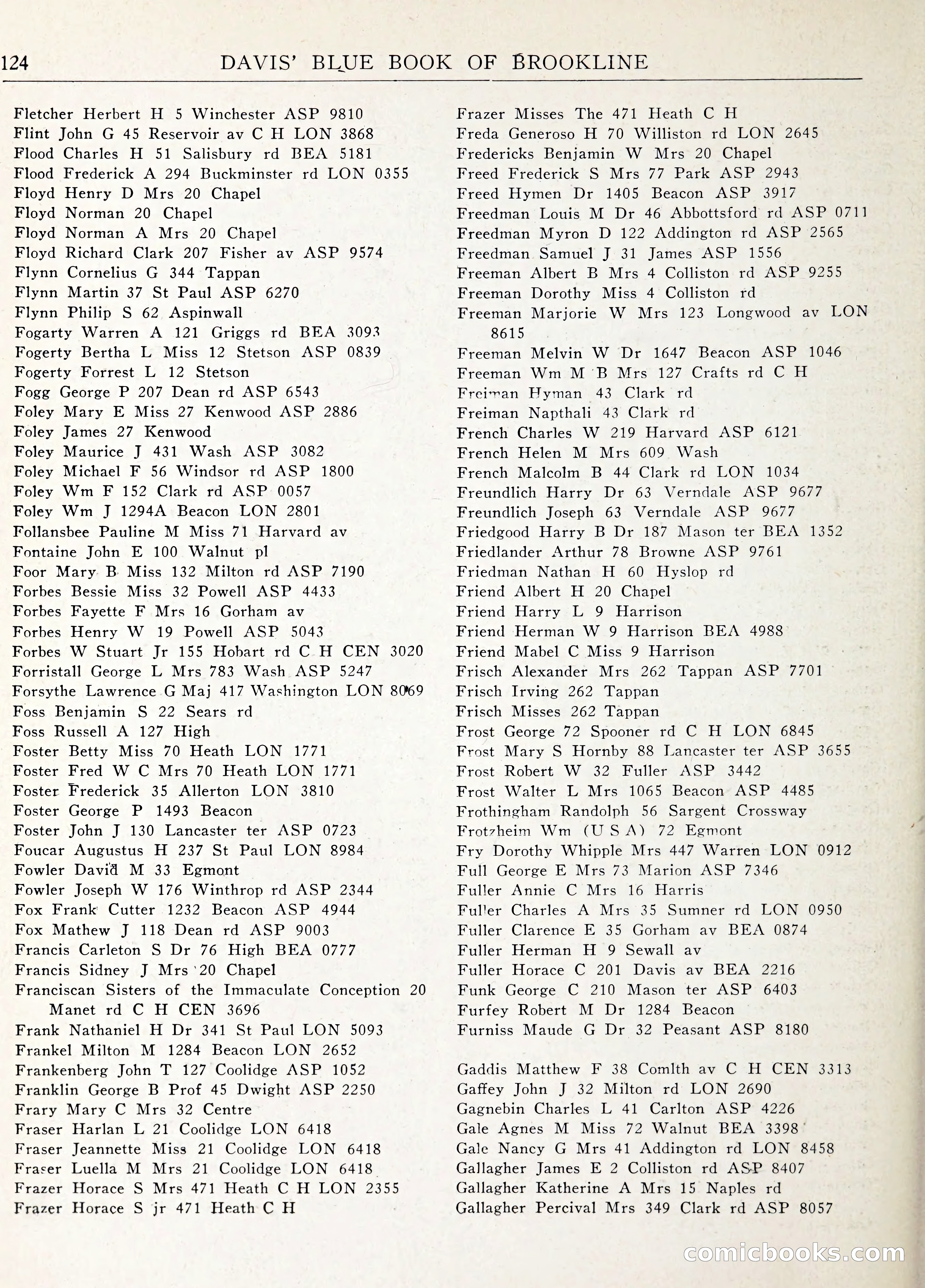 Davis' Blue Book of Brookline: Wellesley and Weston — page 131 of 246