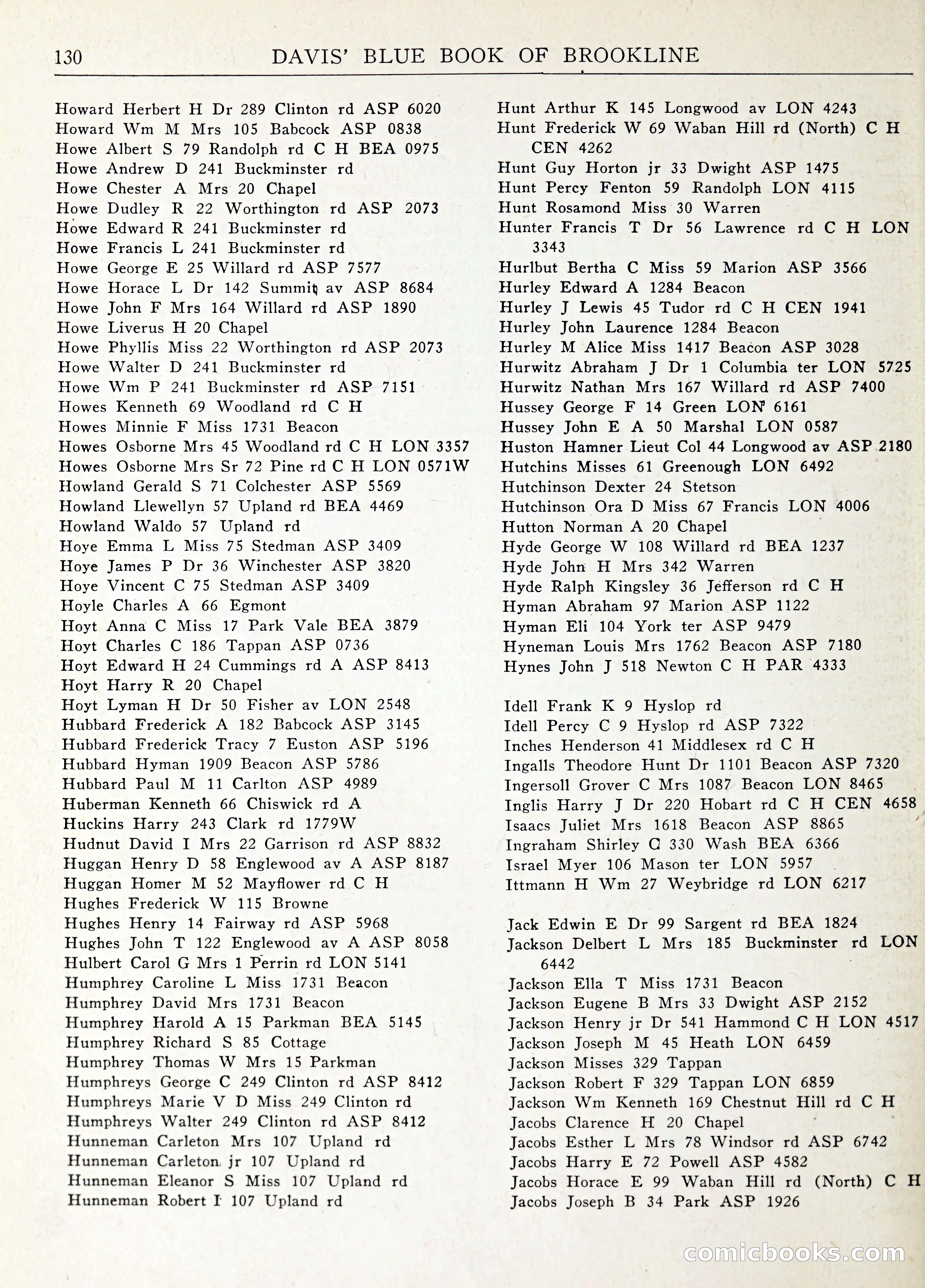 Davis' Blue Book of Brookline: Wellesley and Weston — page 137 of 246